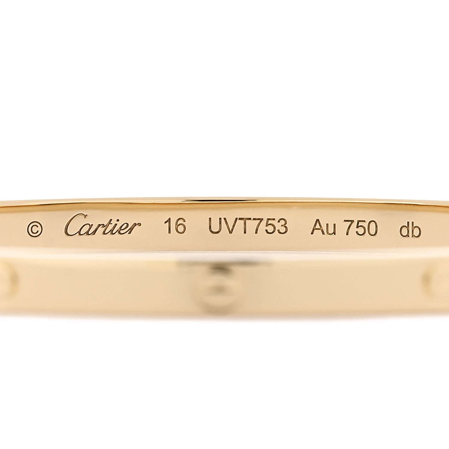 18K Yellow Gold Small LOVE Bracelet 16 — view 3