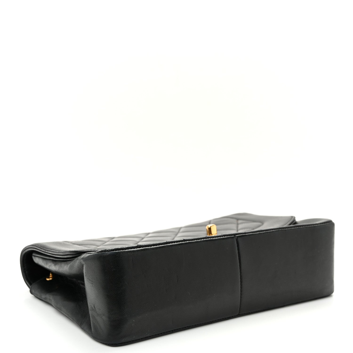 Lambskin Quilted Medium Single Flap Black — view 4