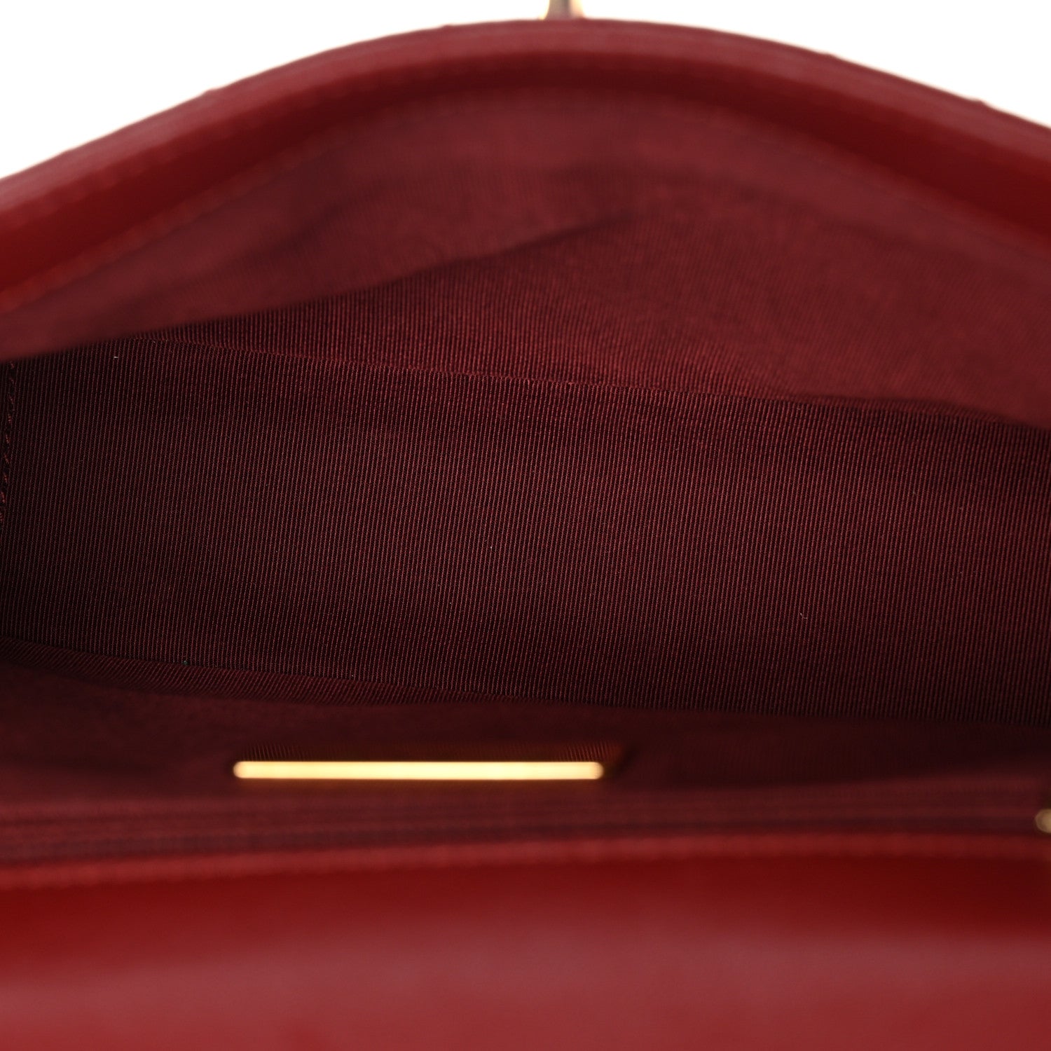 Lambskin Quilted Chain Infinity Top Handle Flap Burgundy — view 5
