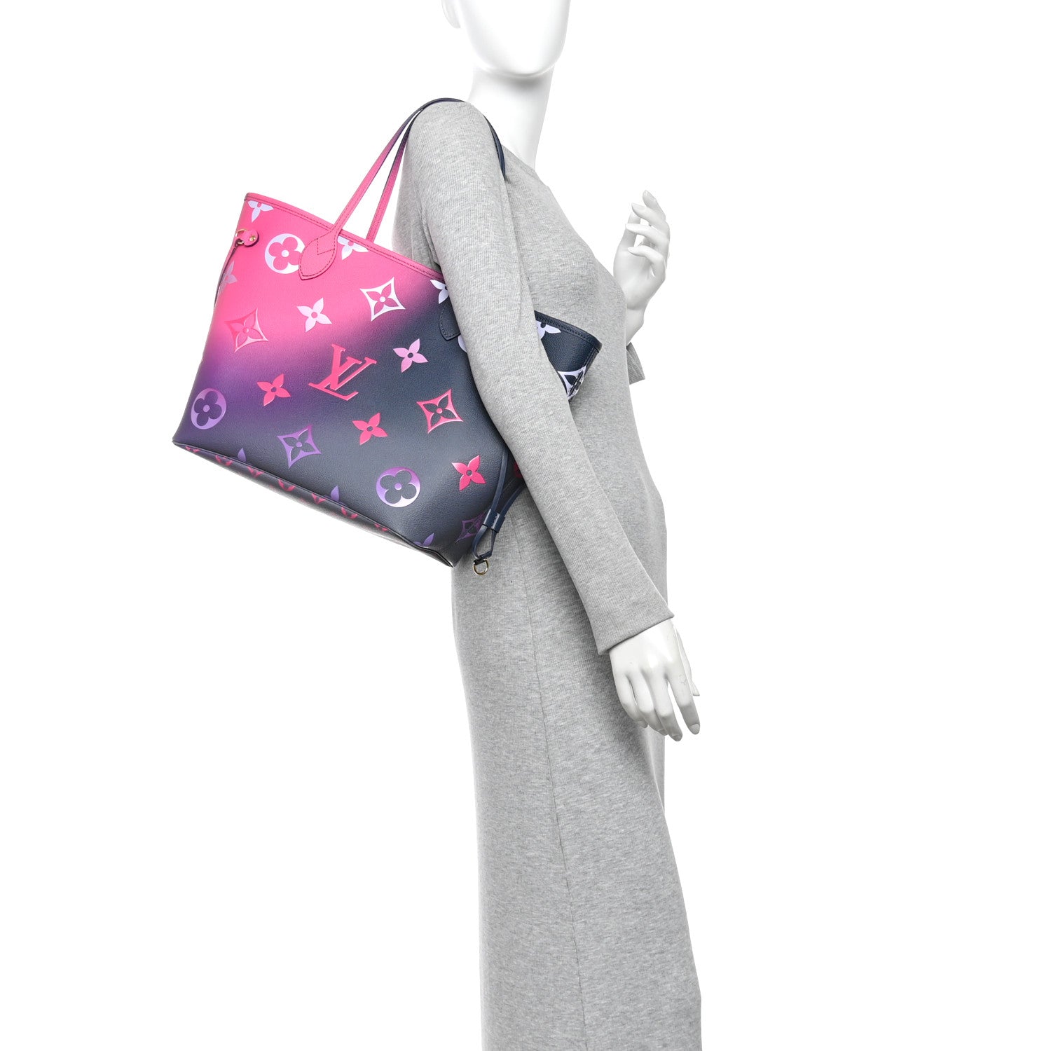 Monogram Giant Spring In The City Neverfull MM Midnight Fuchsia — view 2