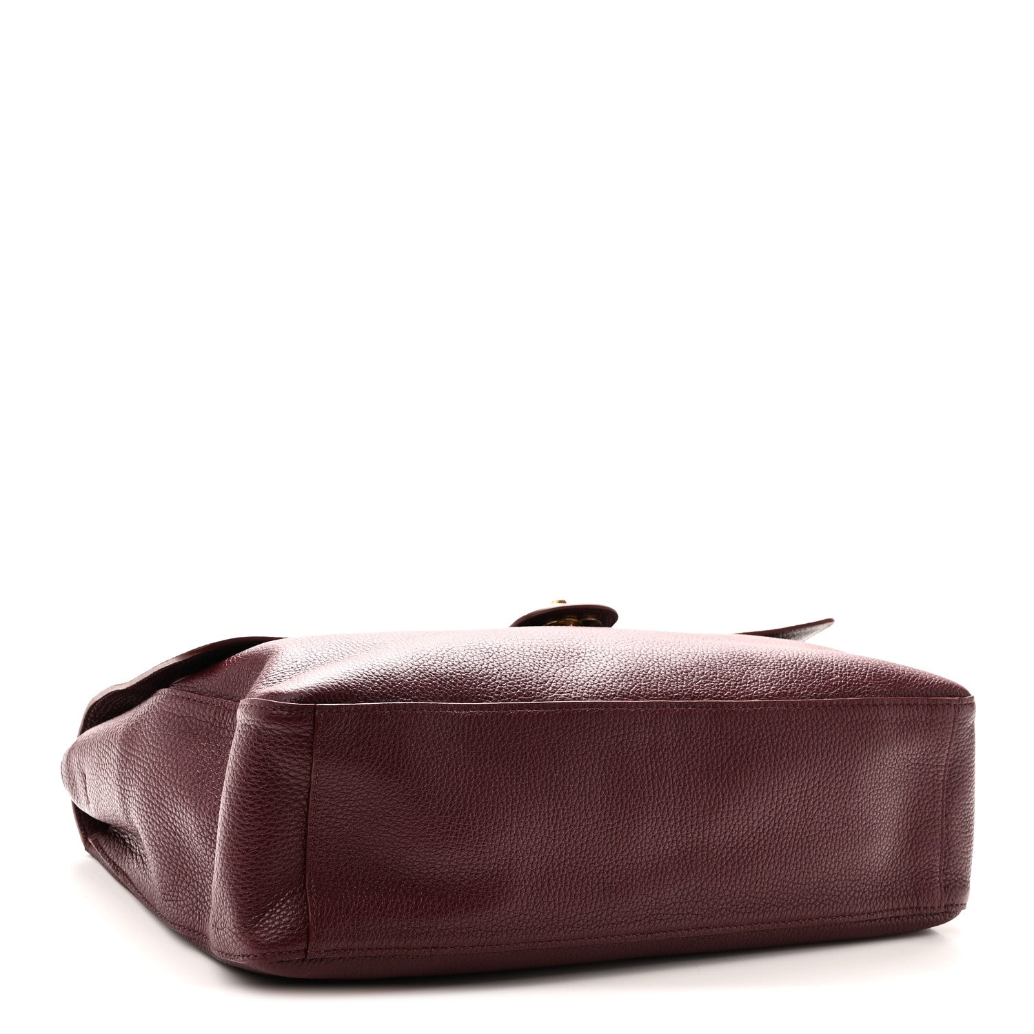 Grained Calfskin Souplissimo Maxi Flap Burgundy — view 4