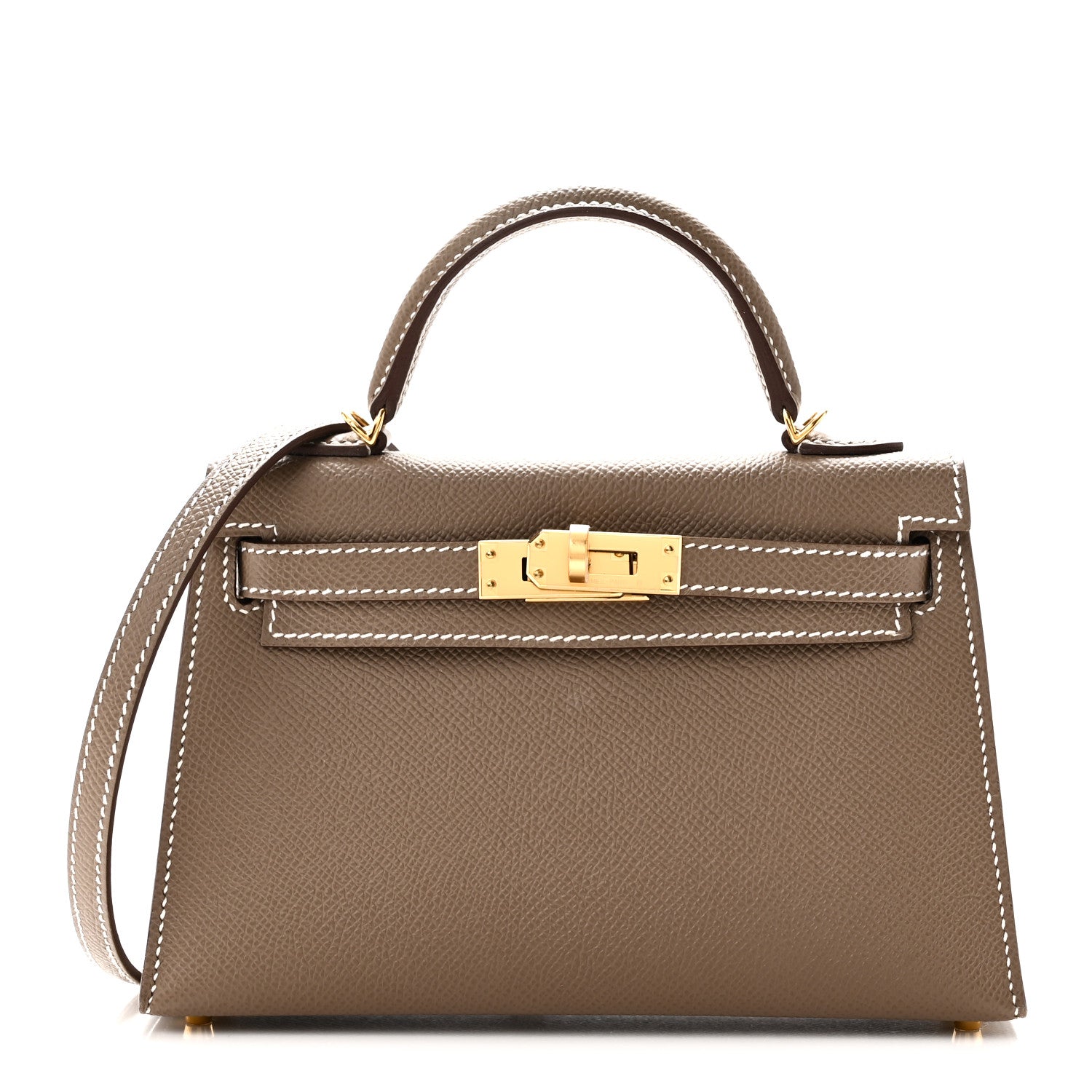 Epsom Mini Kelly Sellier 20 Etoupe