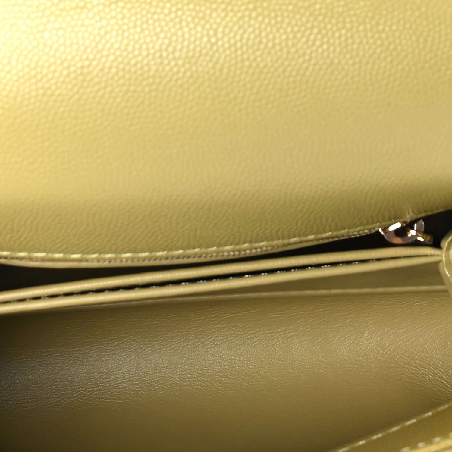 Caviar Quilted Extra Mini Coco Handle Flap Light Green — view 4