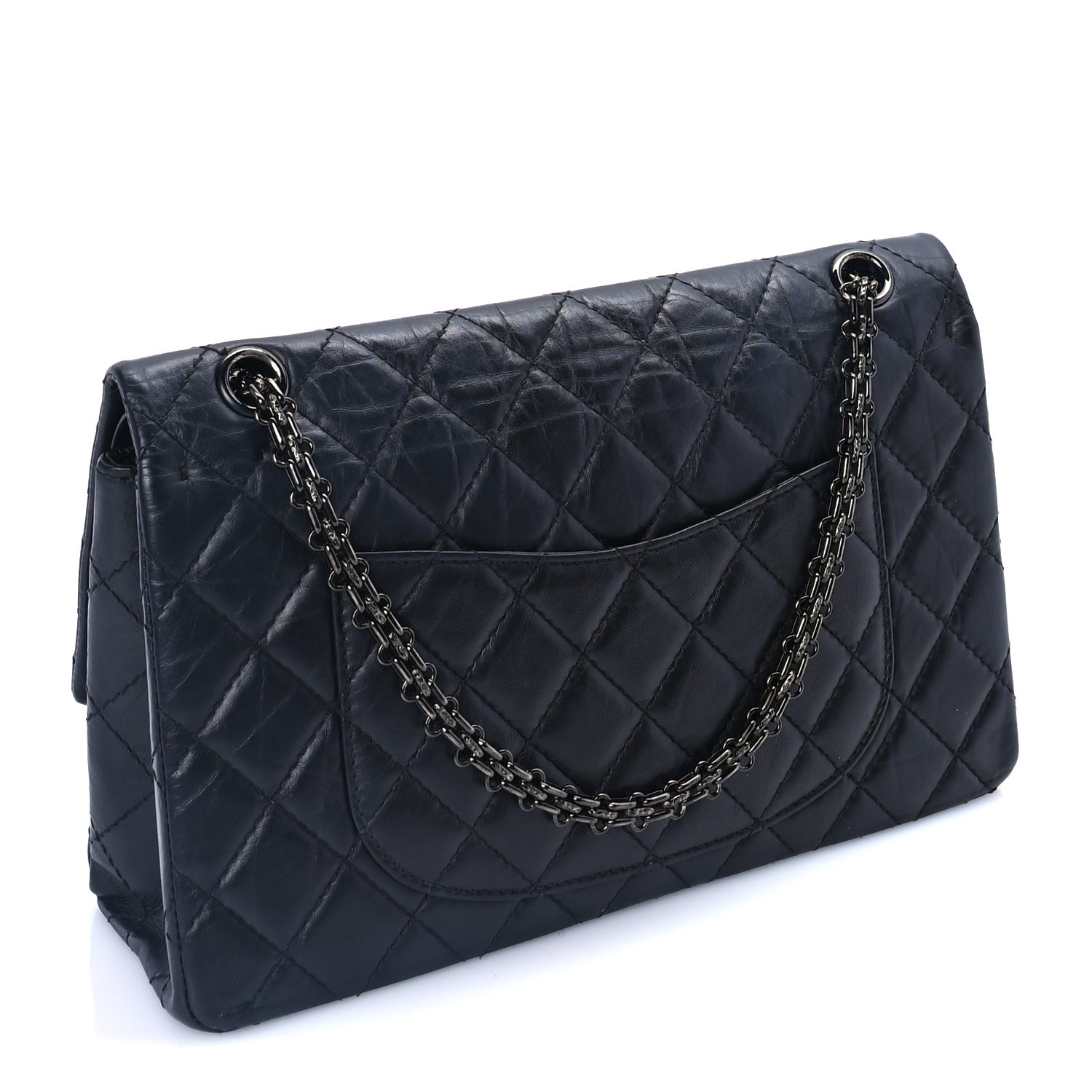 Aged Calfskin Quilted 2.55 Reissue 226 Flap So Black — view 2