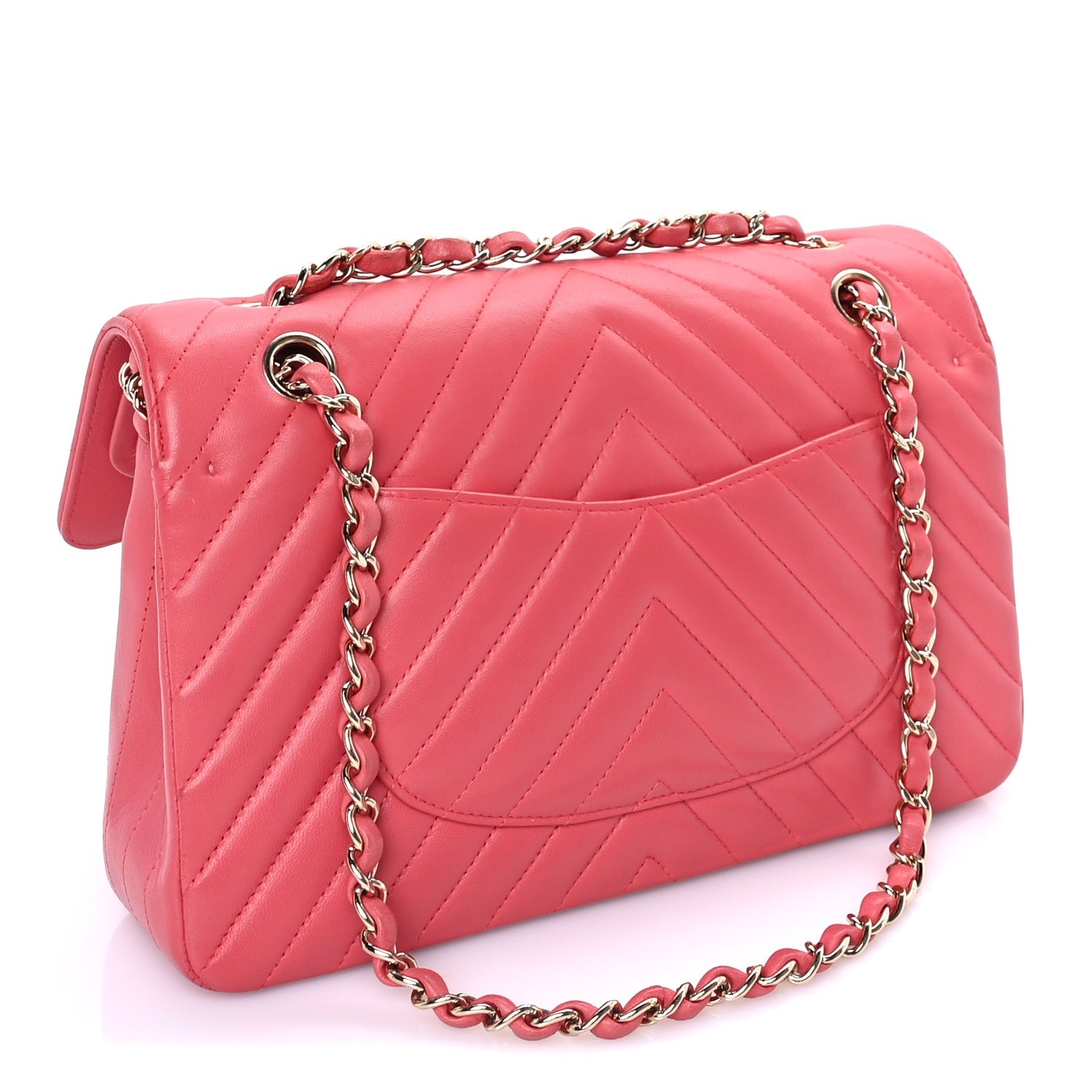 Lambskin Chevron Quilted Medium Double Flap — view 2