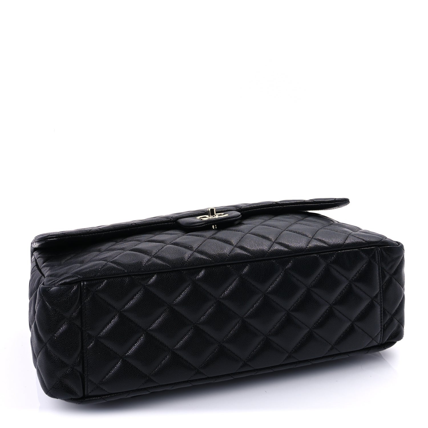 Caviar Quilted XXL Travel Flap Bag Black — view 3