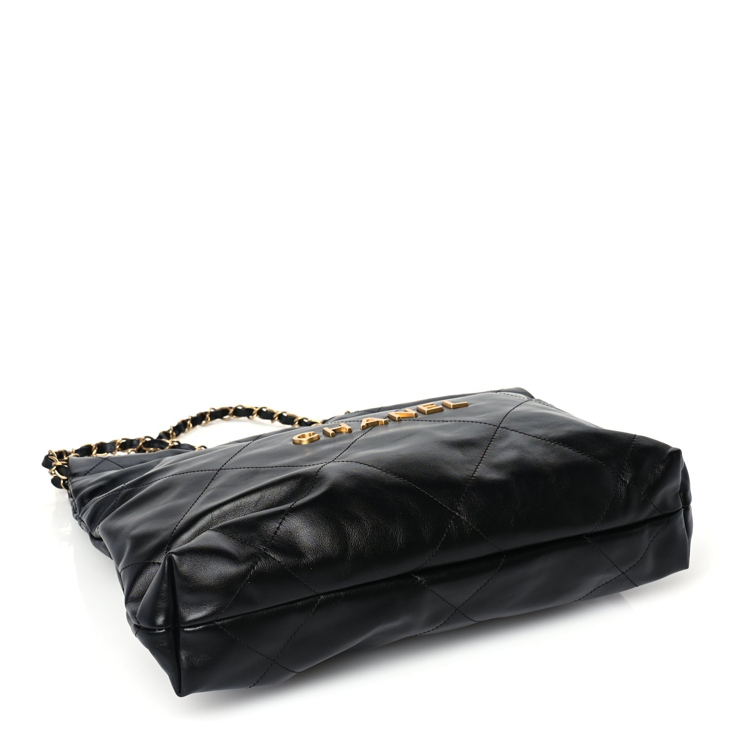 Shiny Calfskin Quilted 22 Black — view 3