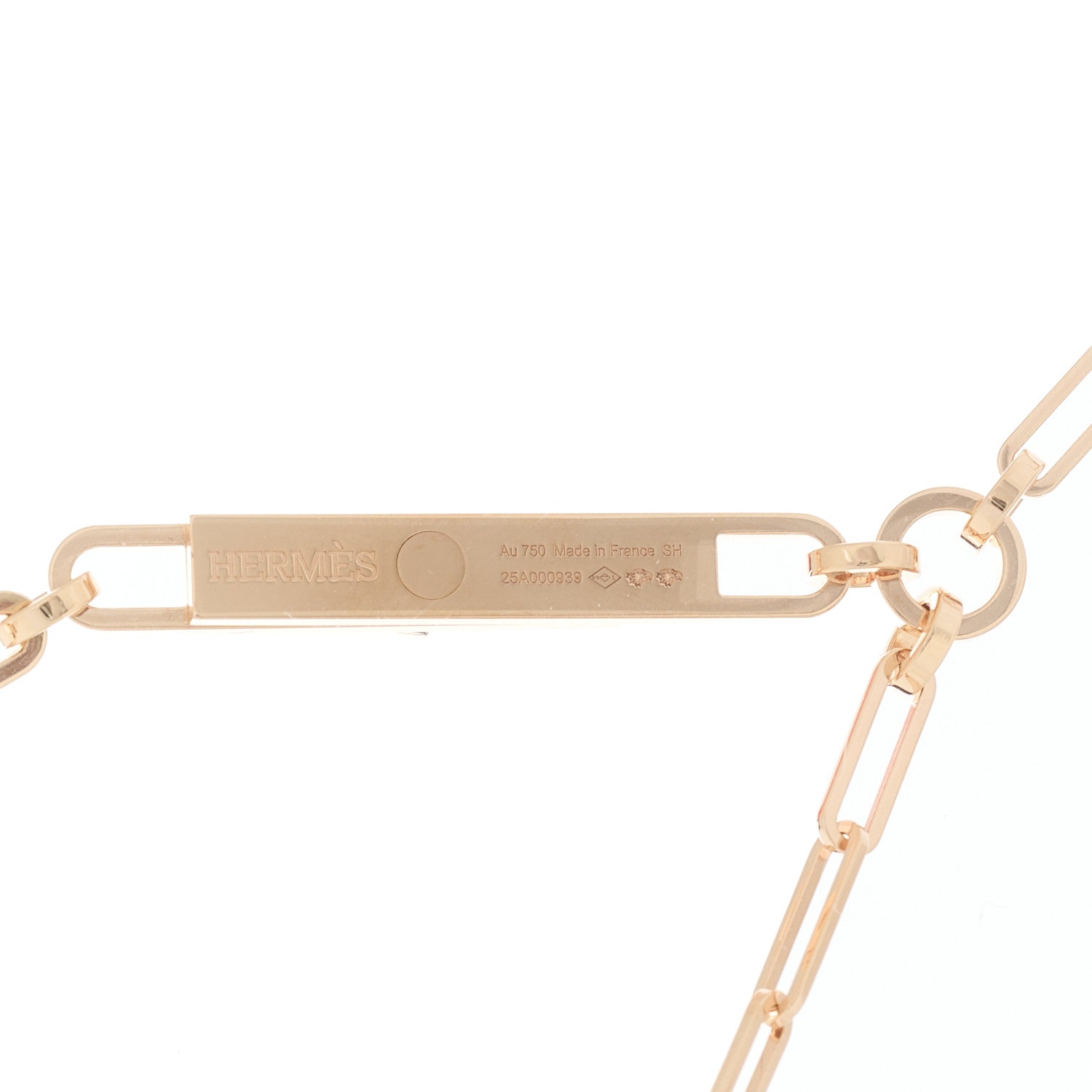 18K Rose Gold Diamond Pave PM Kelly Chaine Lariat Necklace SH — view 4