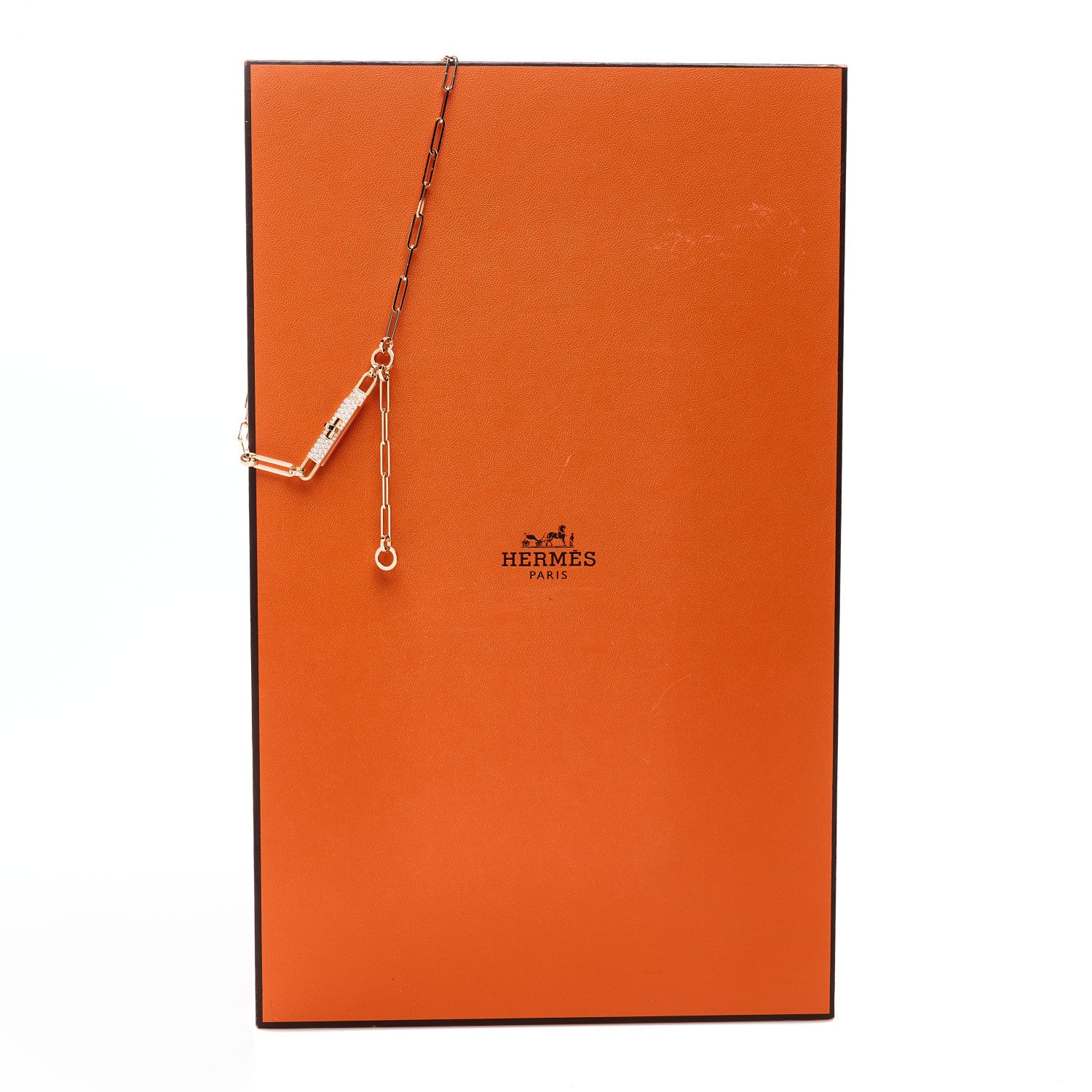 18K Rose Gold Diamond Pave PM Kelly Chaine Lariat Necklace SH — view 5