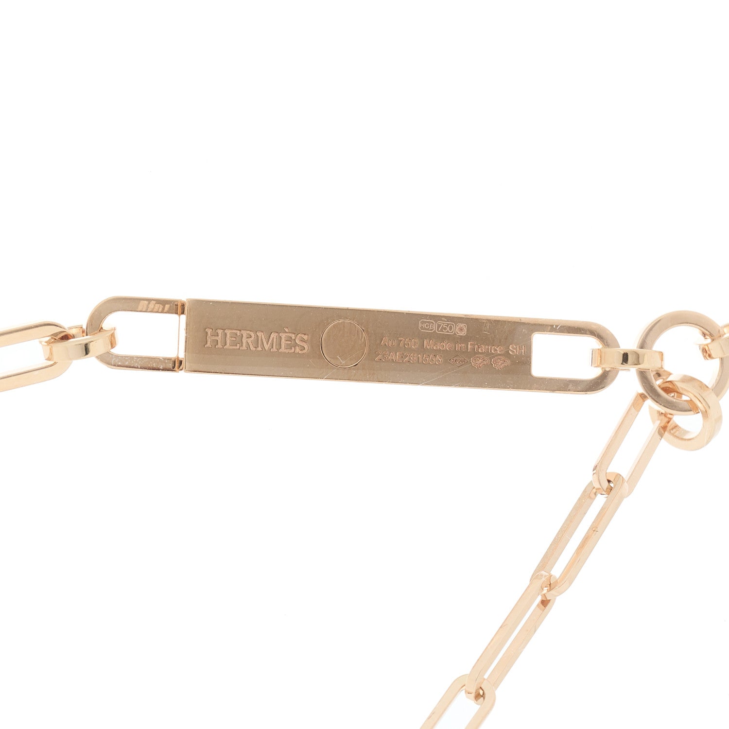18K Rose Gold Diamond Pave PM Kelly Chaine Lariat Necklace SH — view 3