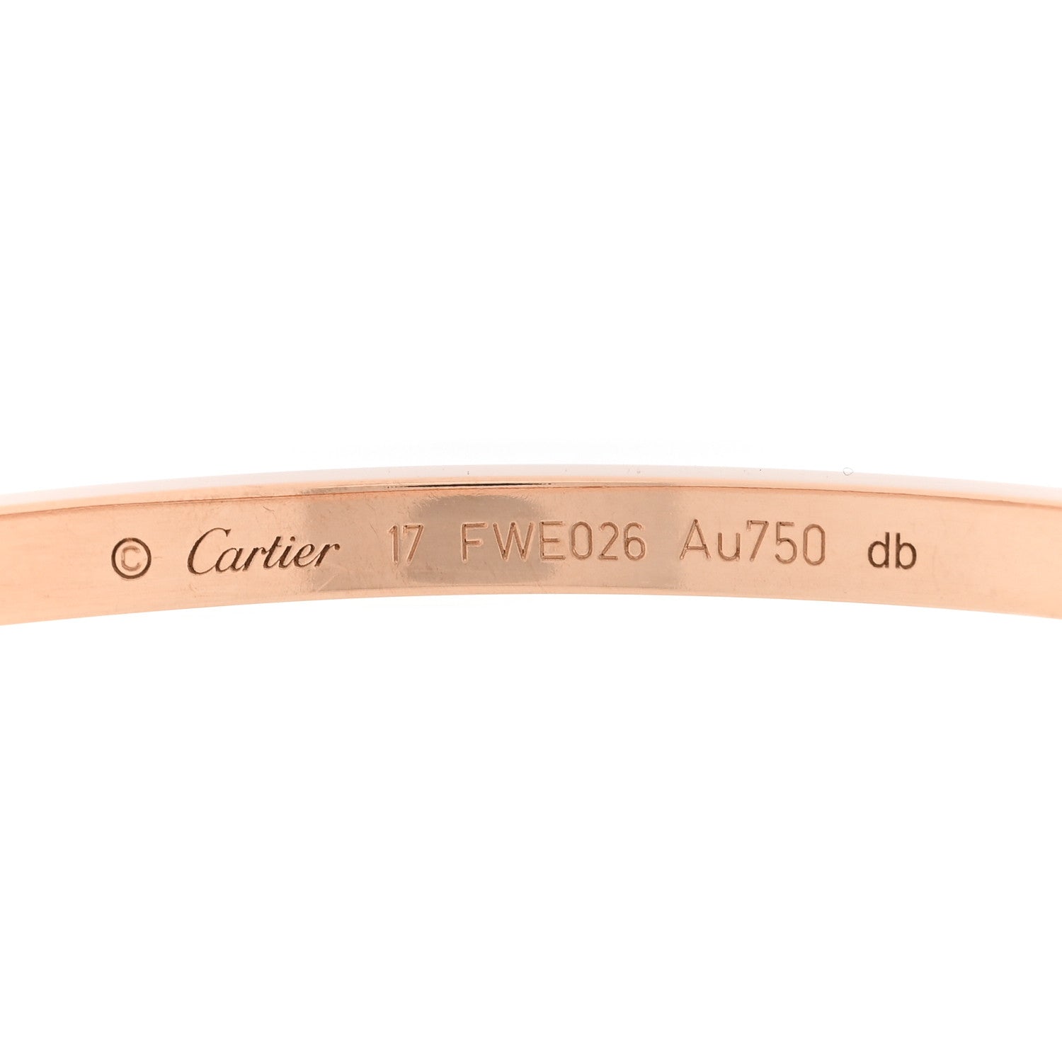 18K Pink Gold Small LOVE Bracelet 17 — view 3