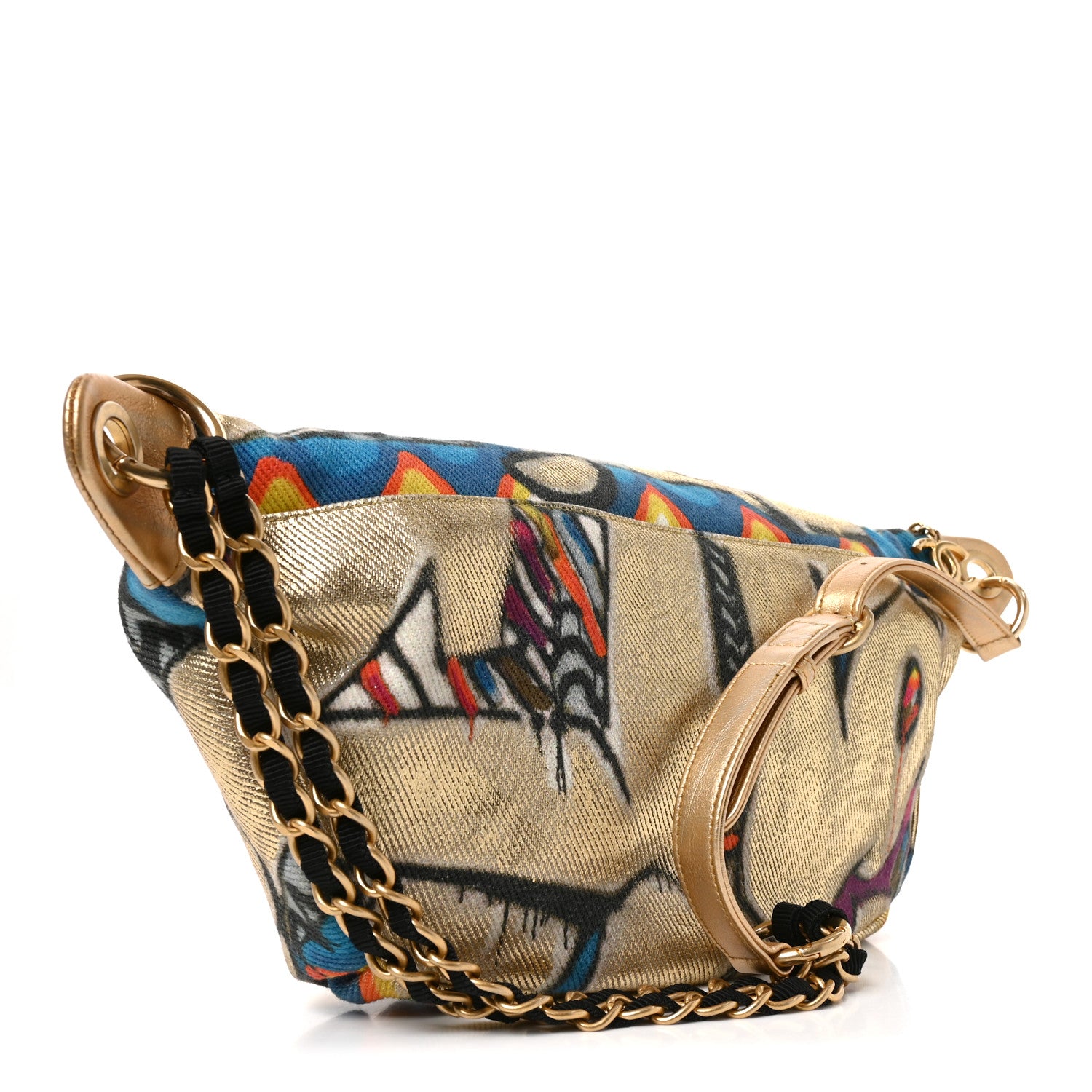 Graffiti Printed Canvas Street Spirit Waist Belt Bag Multicolor — view 3