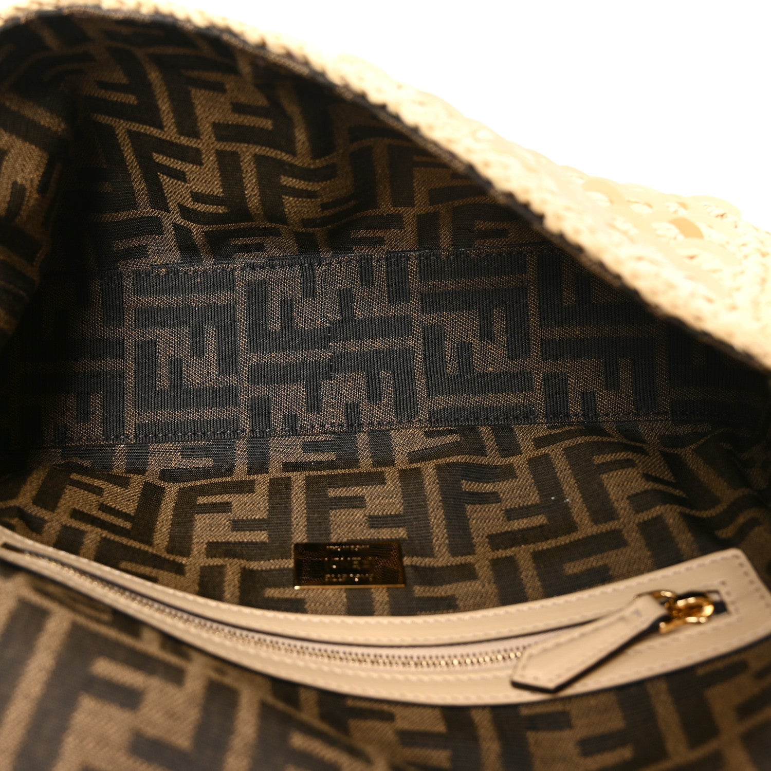 Sequin Macrame Baguette Beige Gold — view 5