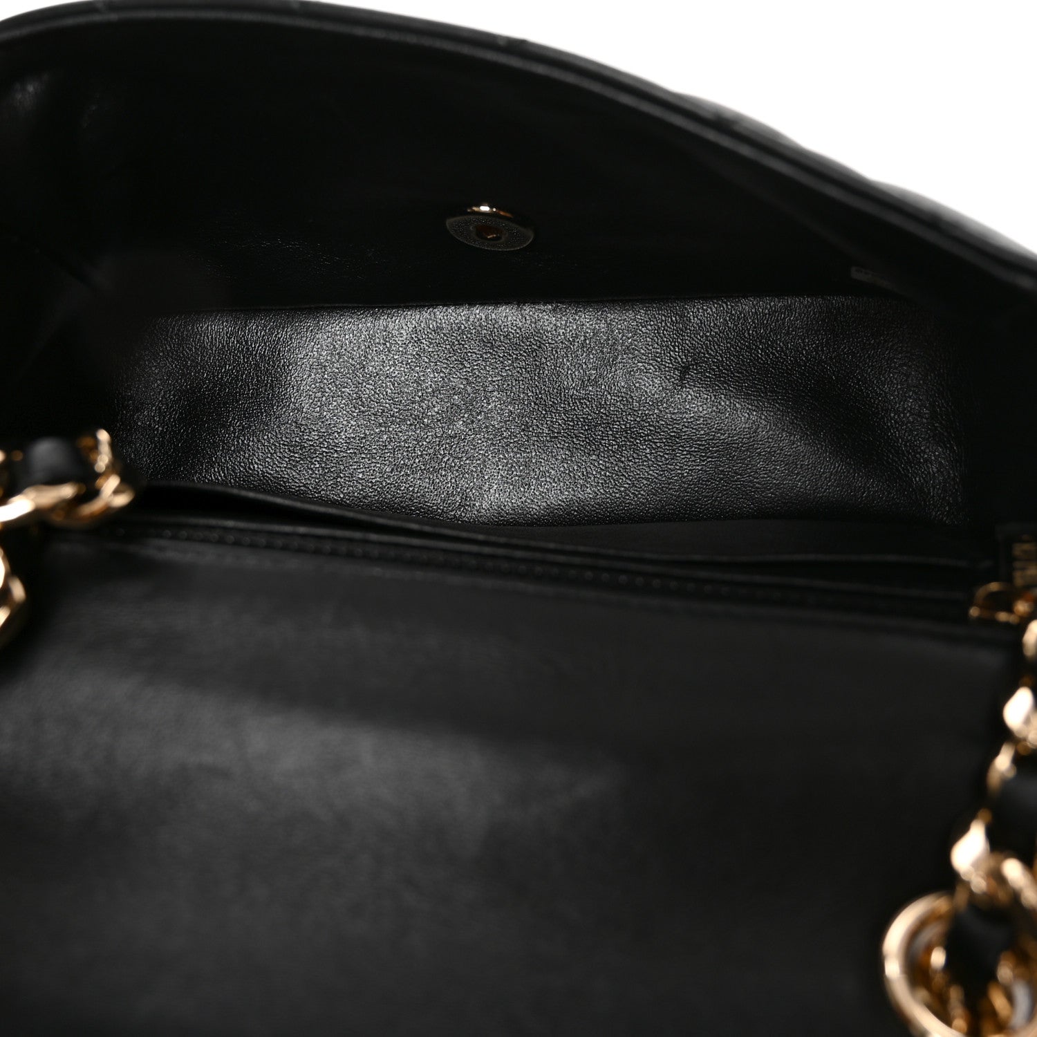 Lambskin Quilted Mini Coco Charms Rectangular Flap Black — view 5