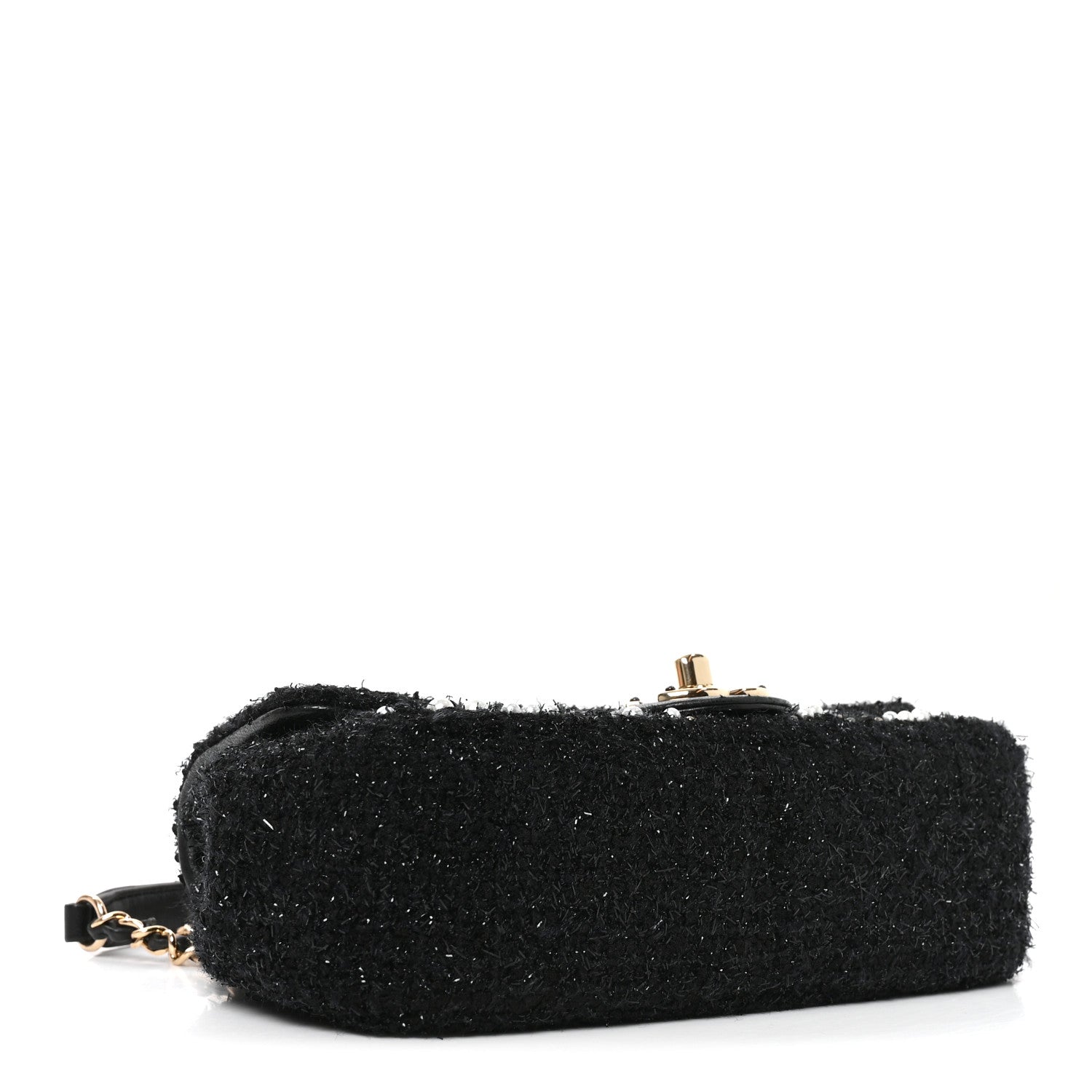 Tweed Pearl Small Cosmos Flap Black — view 4