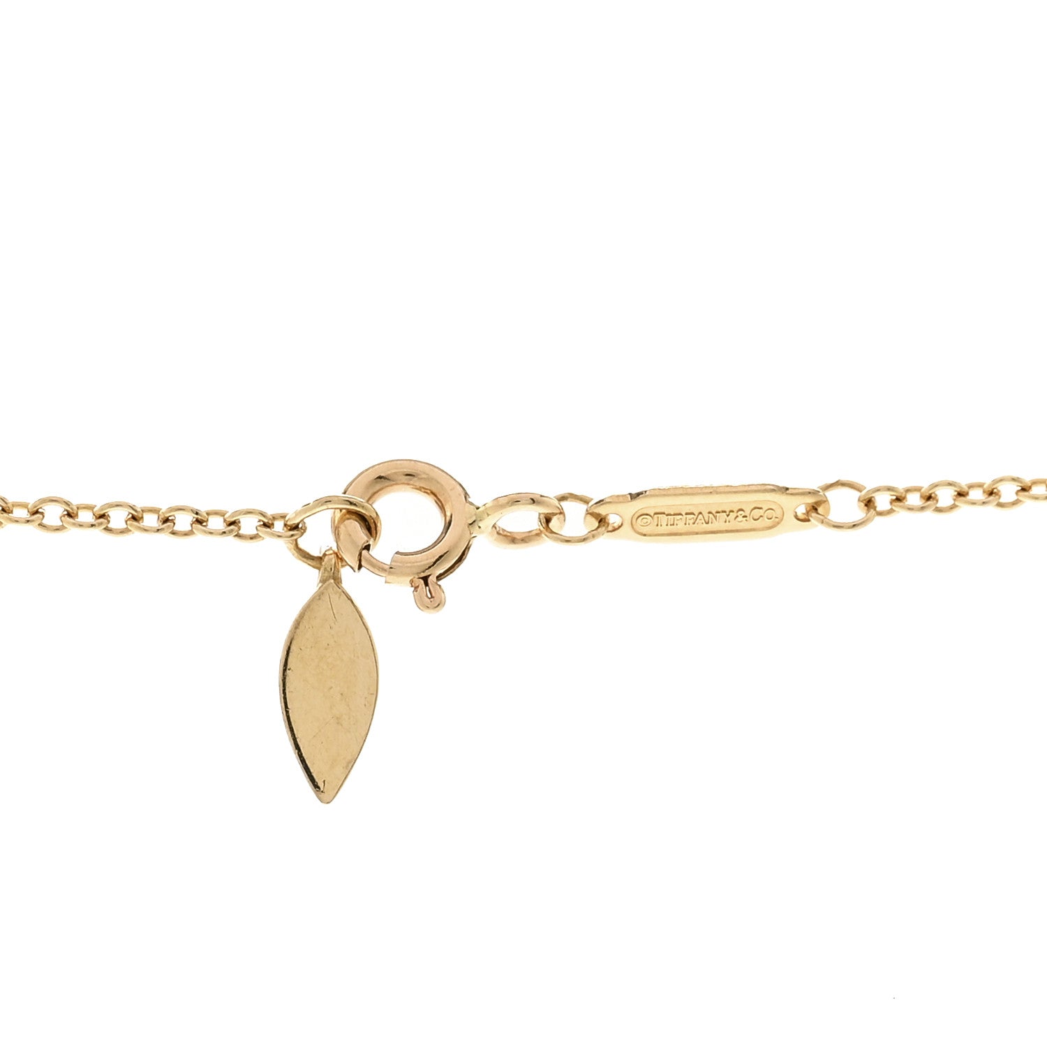 18K Yellow Gold Diamond Victoria Vine East West Necklace — view 4