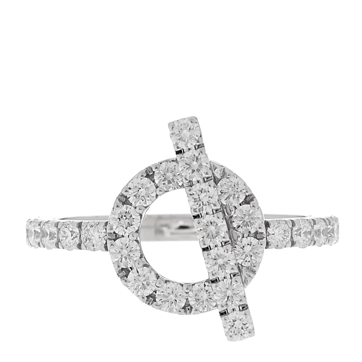 18K White Gold Diamond Finesse Ring 53 6.25
