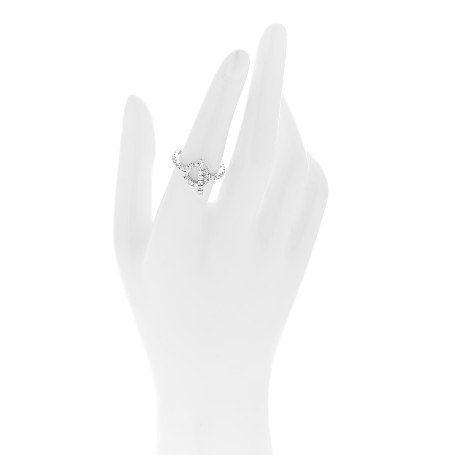 18K White Gold Diamond Finesse Ring 53 6.25 — view 2