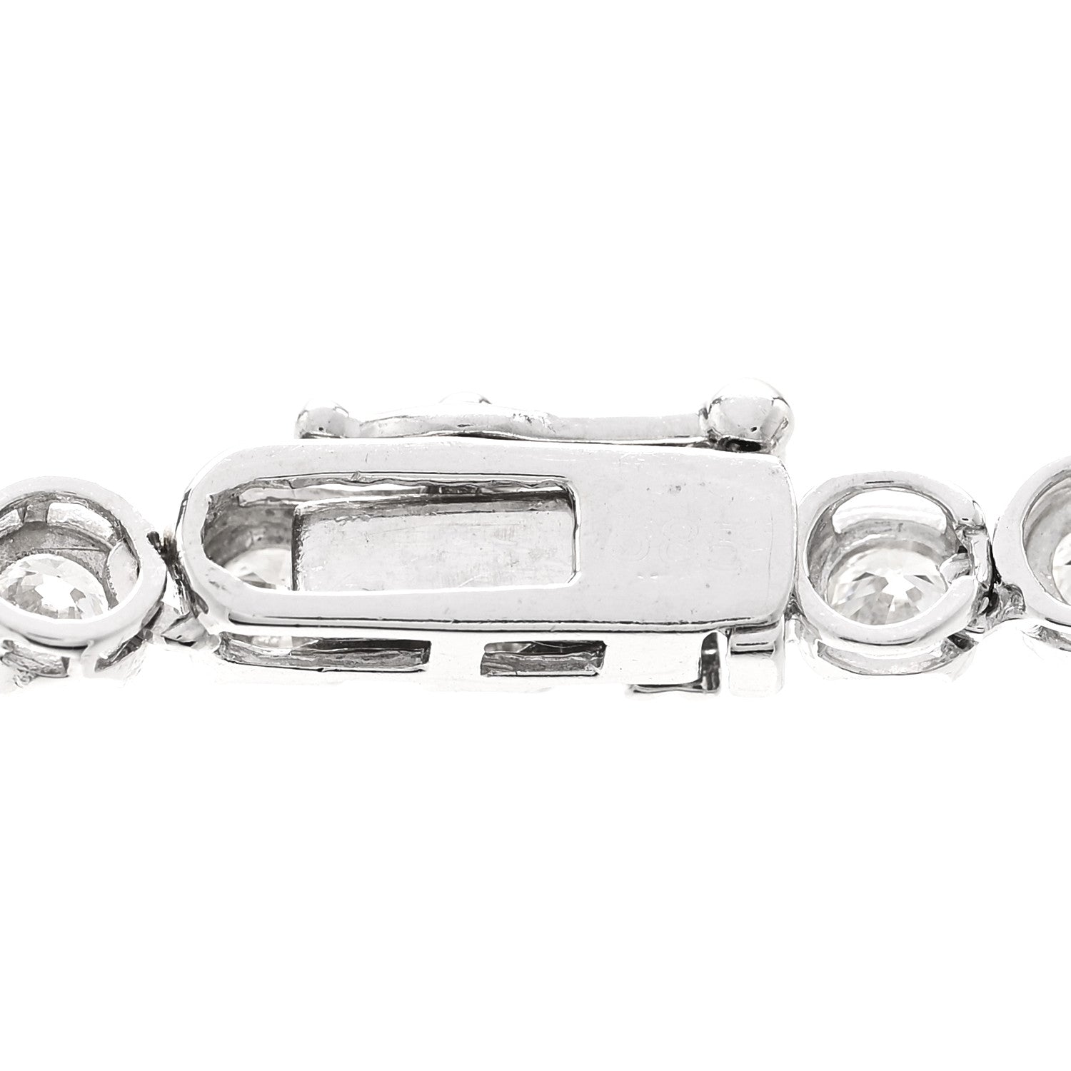 14K White Gold Diamond 6.95ctw Tennis Choker Necklace — view 5