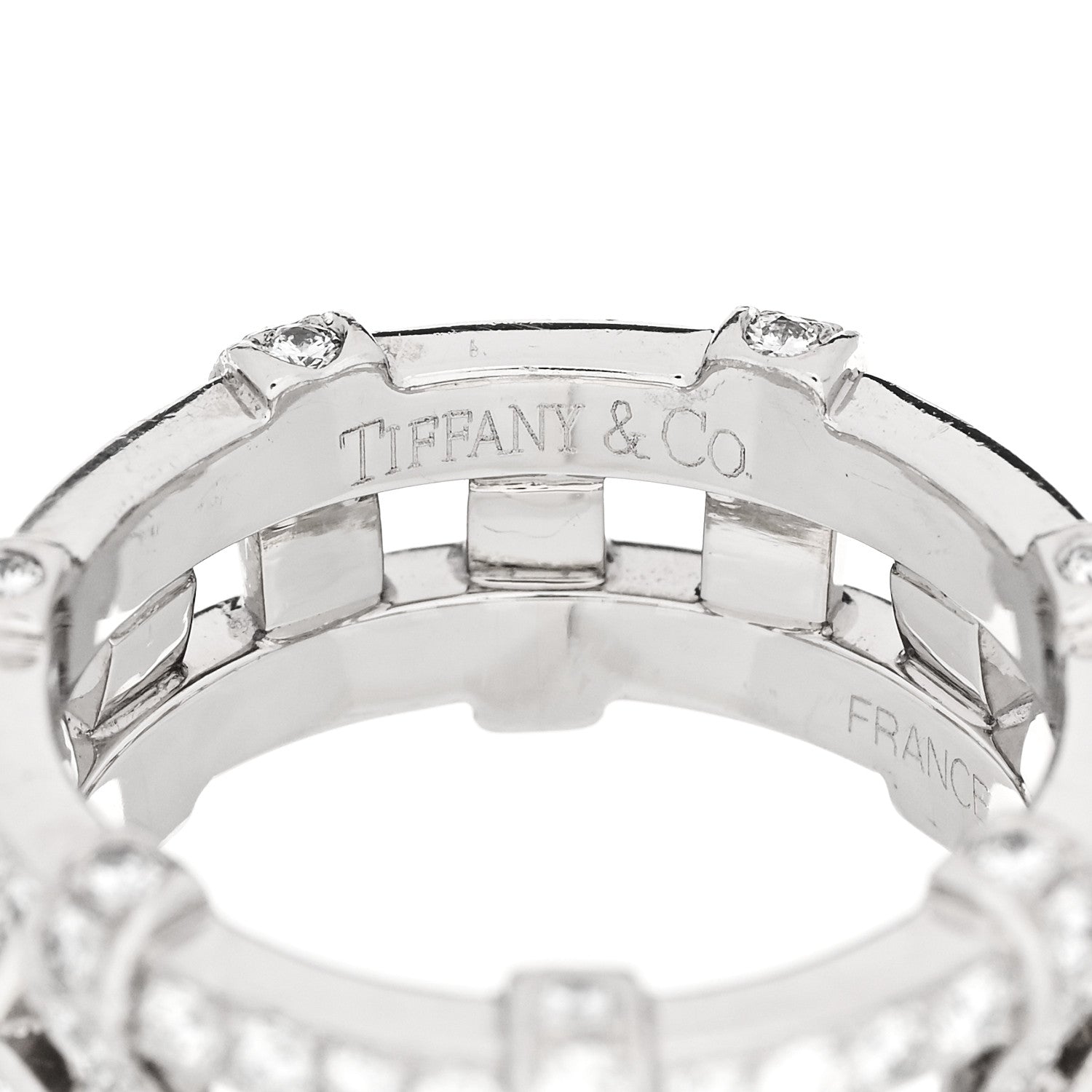 Platinum Diamond Weave Band Ring 50 5.5 — view 4
