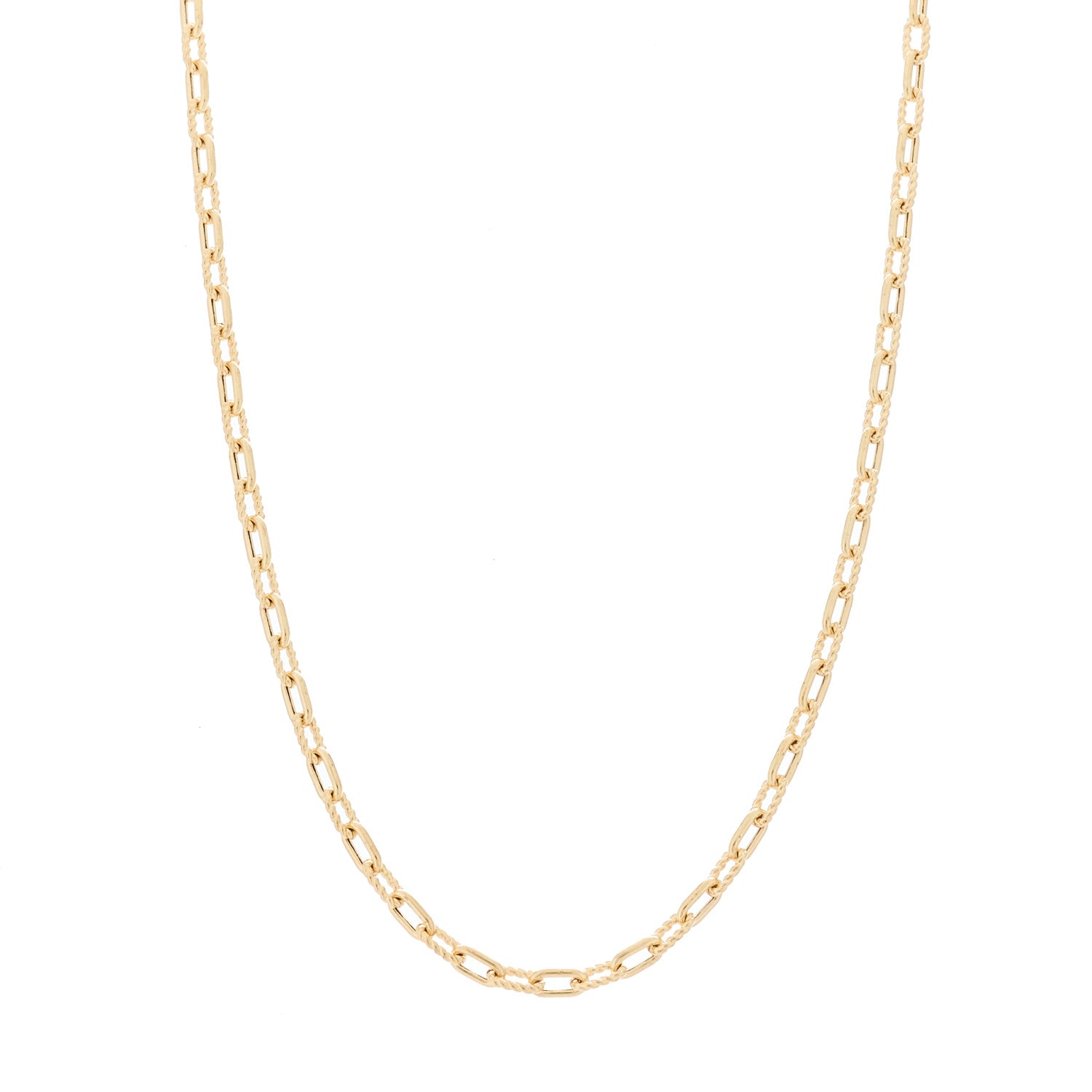 18K Yellow Gold 3mm Madison Chain Necklace