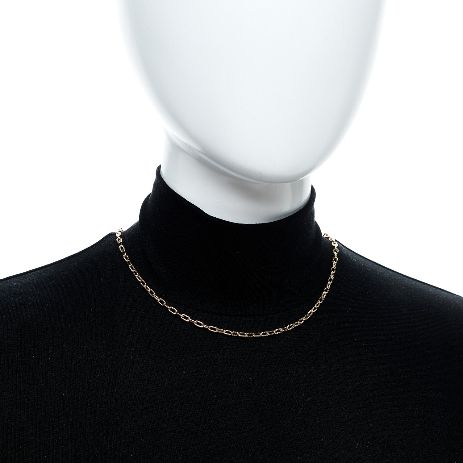 18K Yellow Gold 3mm Madison Chain Necklace — view 2