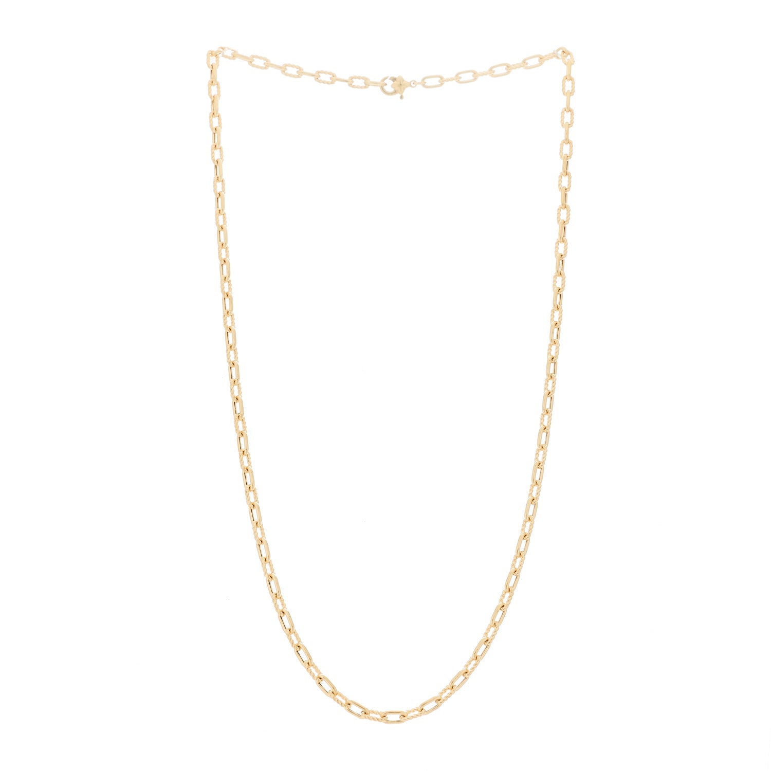 18K Yellow Gold 3mm Madison Chain Necklace — view 3
