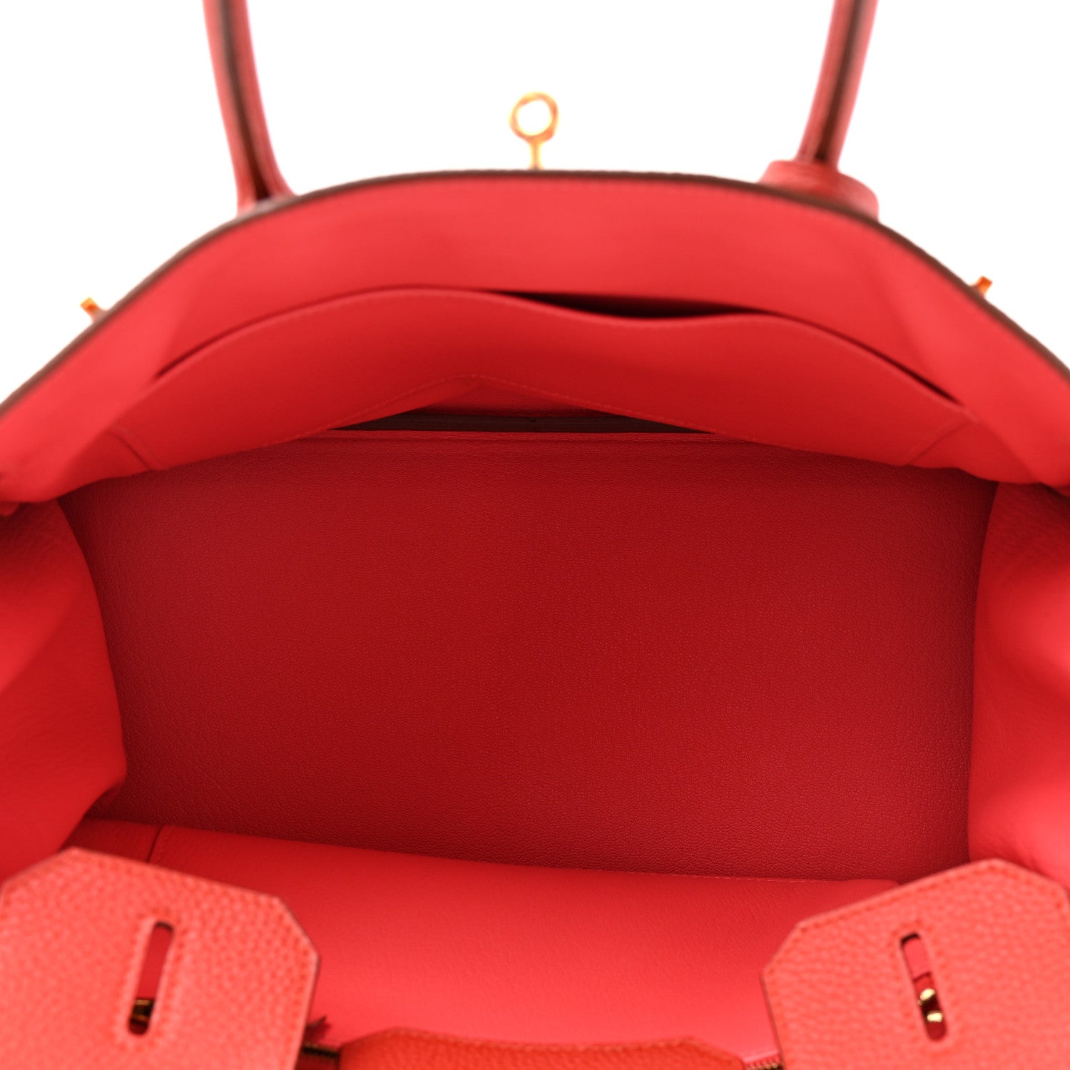Togo Horseshoe Birkin 30 Rouge Pivoine Rose Lipstick — view 4