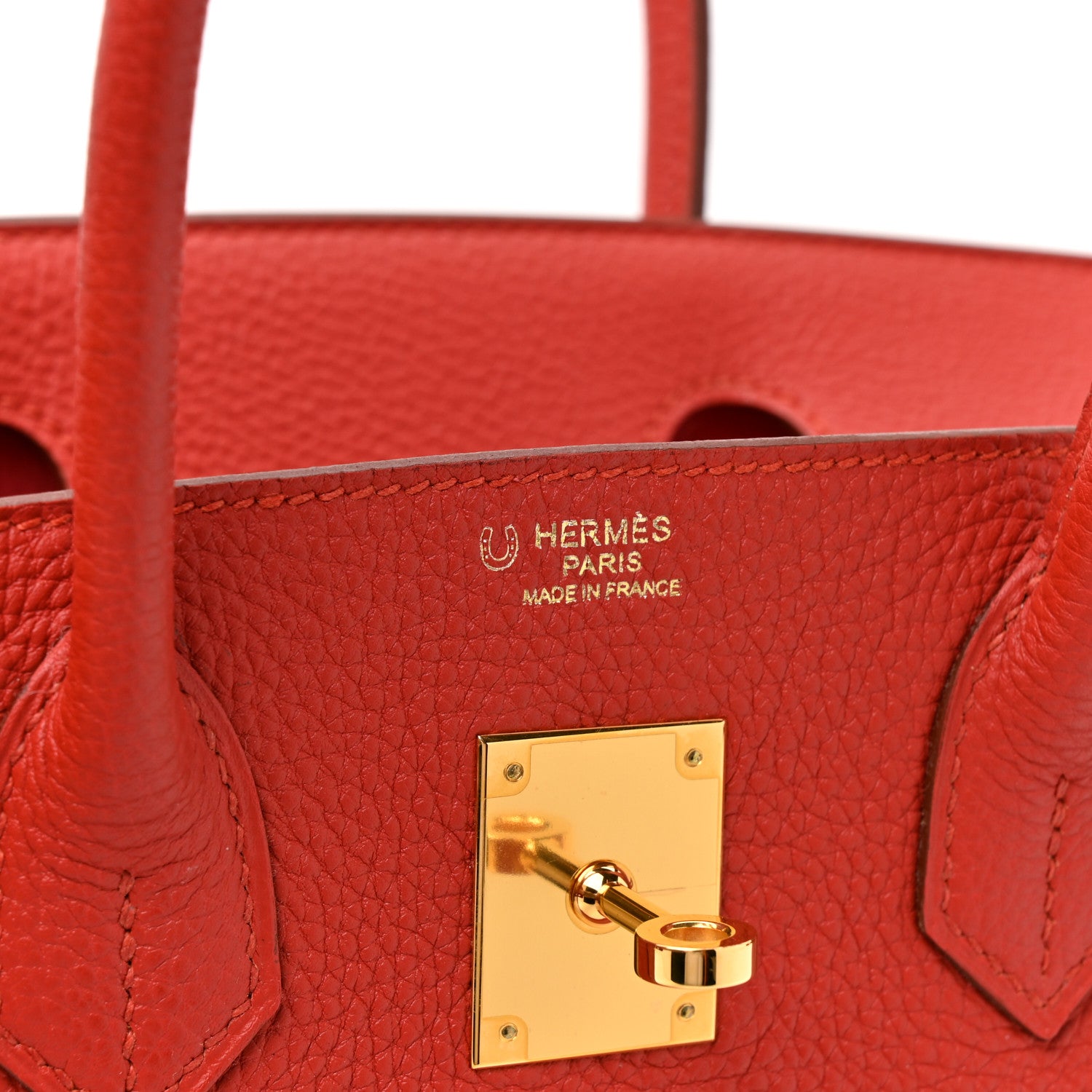Togo Horseshoe Birkin 30 Rouge Pivoine Rose Lipstick — view 5