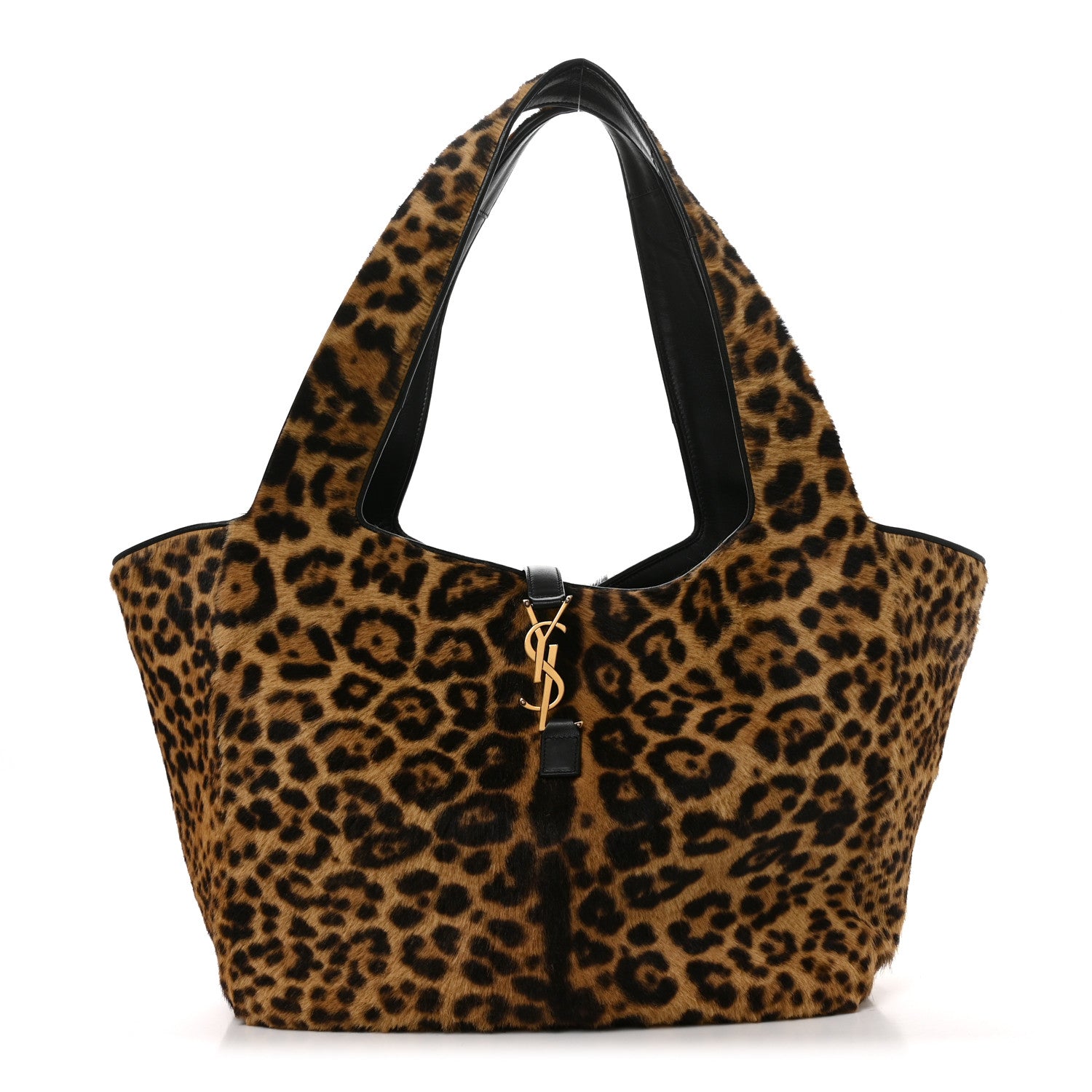 Pony Hair Nappa Leopard Print Le 5 A 7 Bea Tote Earth Black