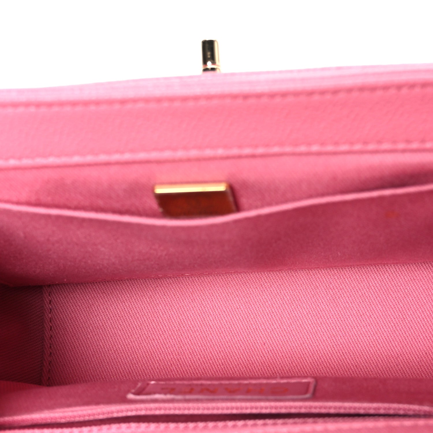 Caviar Quilted Small Business Affinity Flap Pink — view 4