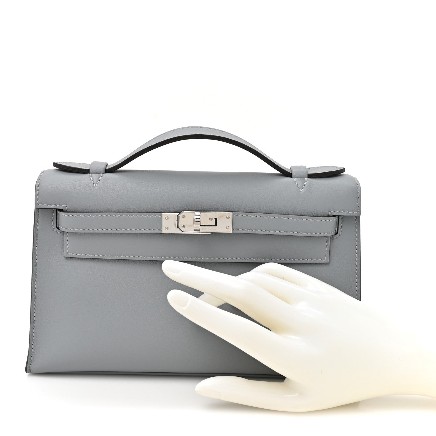 Swift Kelly Pochette Clutch Gris Pantin — view 2
