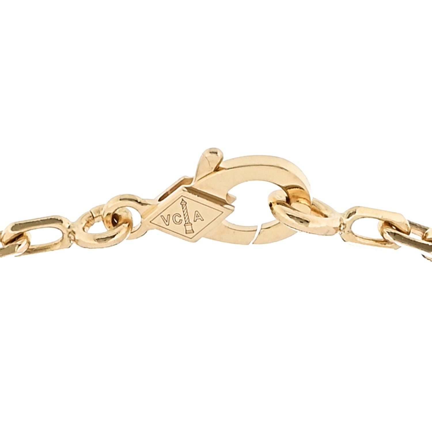 18K Yellow Gold Black Onyx 5 Motifs Vintage Alhambra Bracelet — view 3
