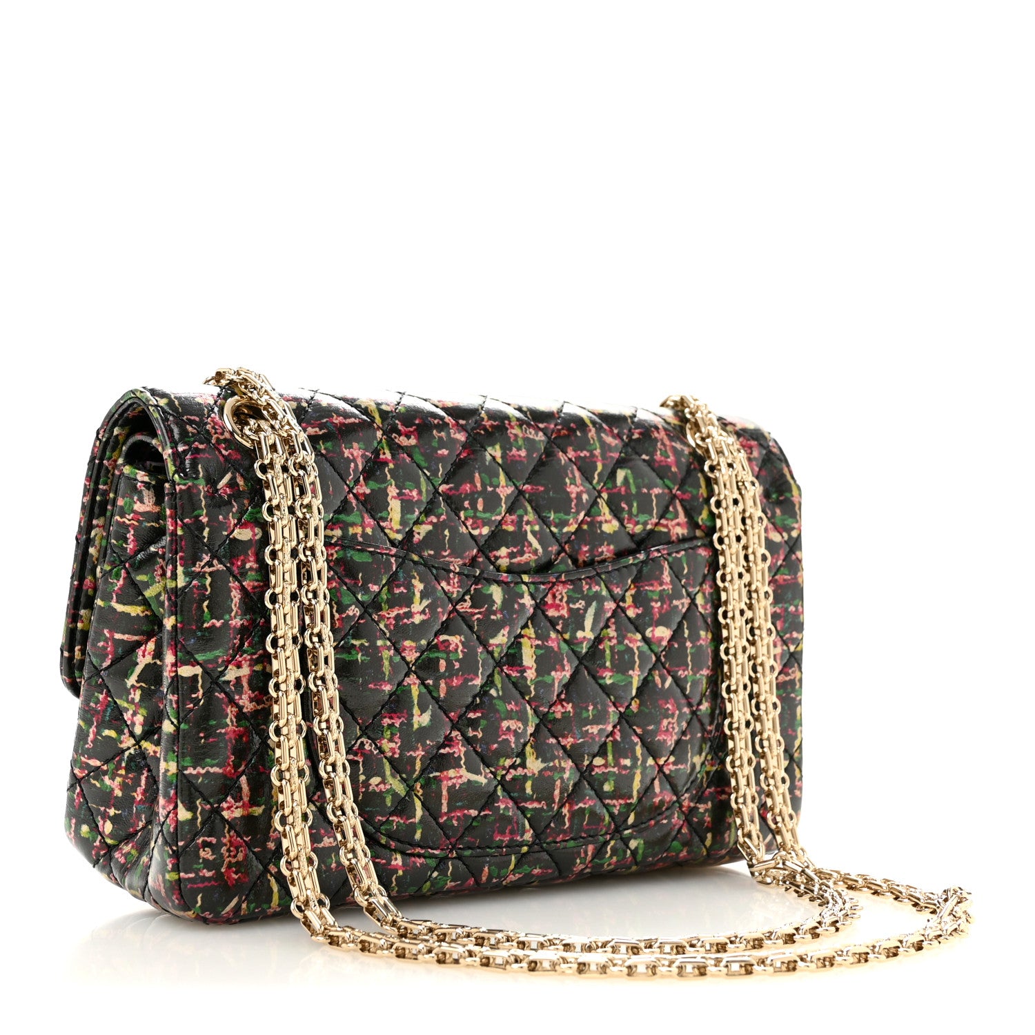 Tweed Printed Lambskin Quilted 2.55 Reissue 225 Flap Multicolor — view 3