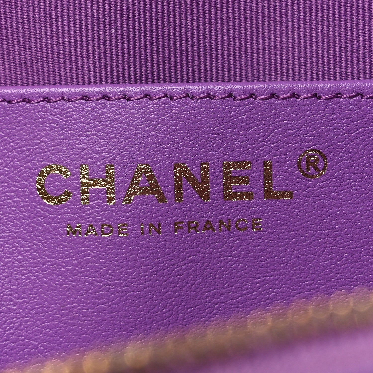 Lambskin Quilted CC In Love Heart Bag Purple — view 5