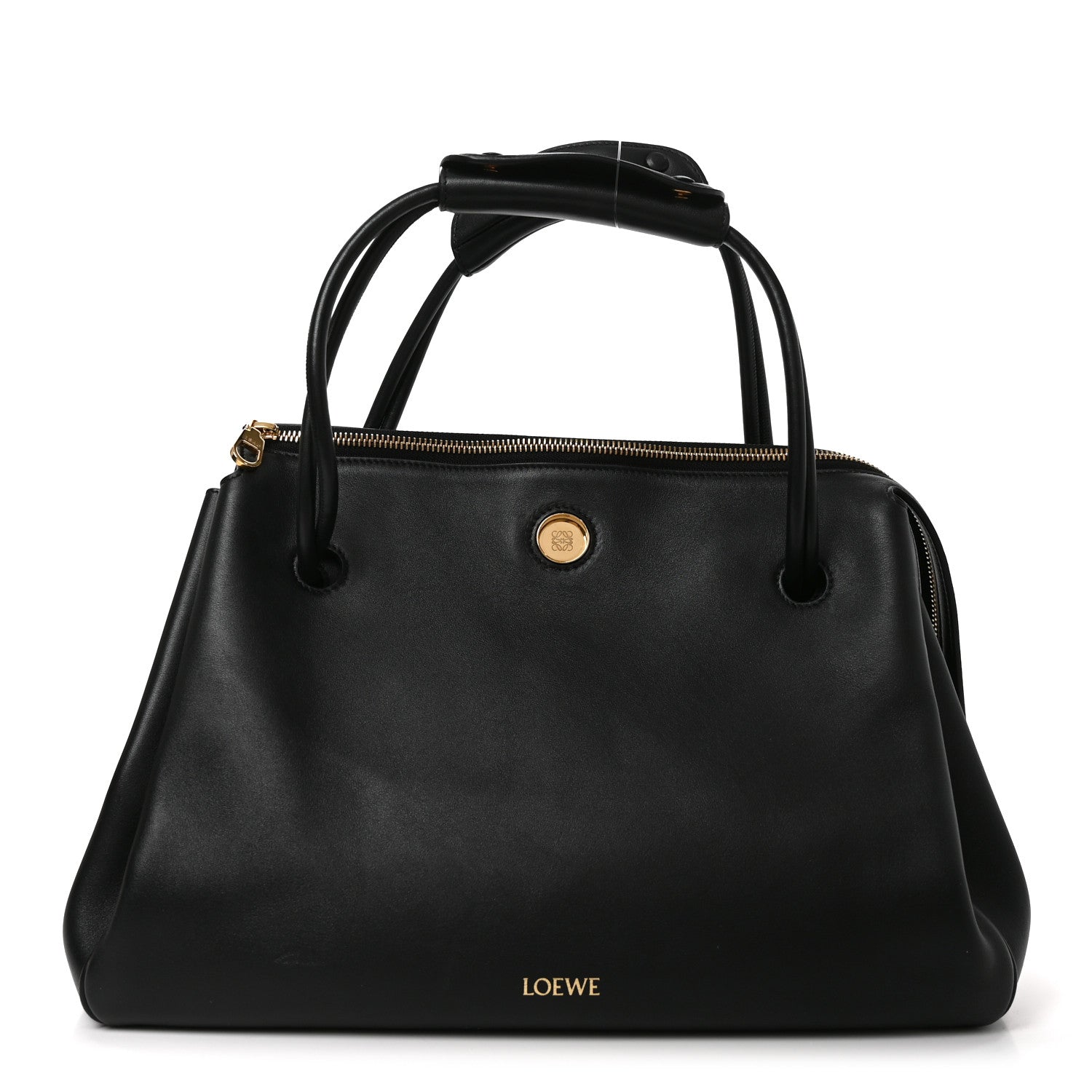 Supple Calfskin Medium Madrid Bag Black