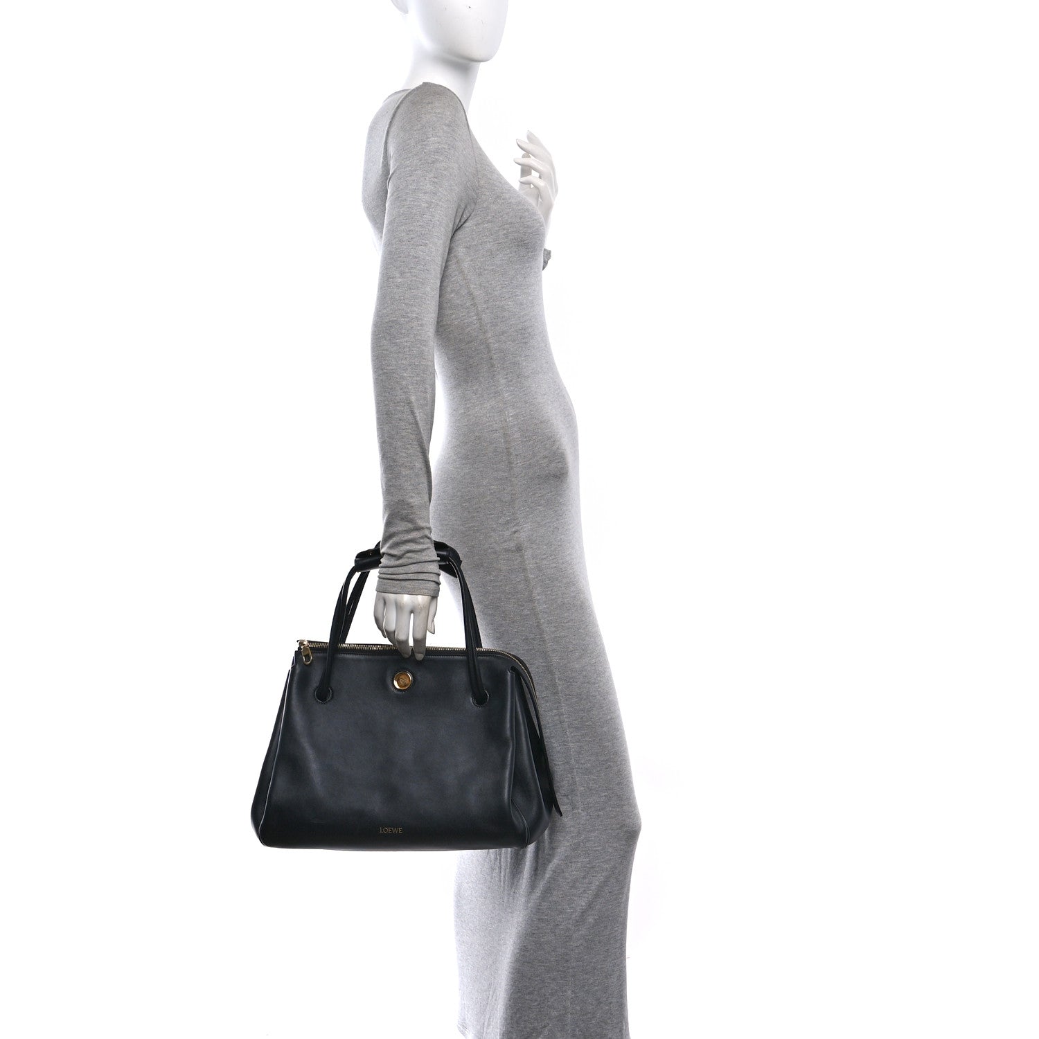 Supple Calfskin Medium Madrid Bag Black — view 2