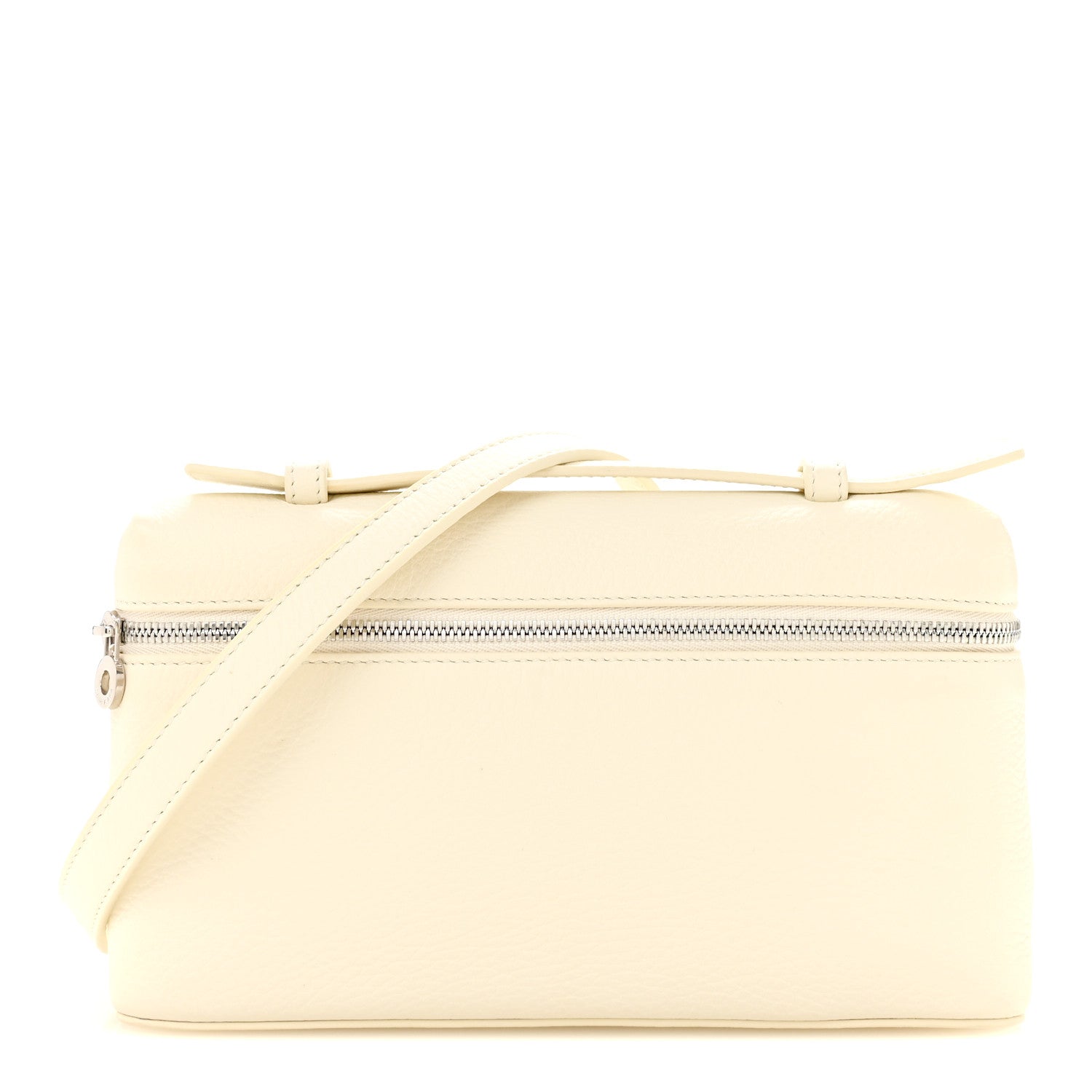 Grained Calfskin L19 Extra Pocket Pouch Whisper White