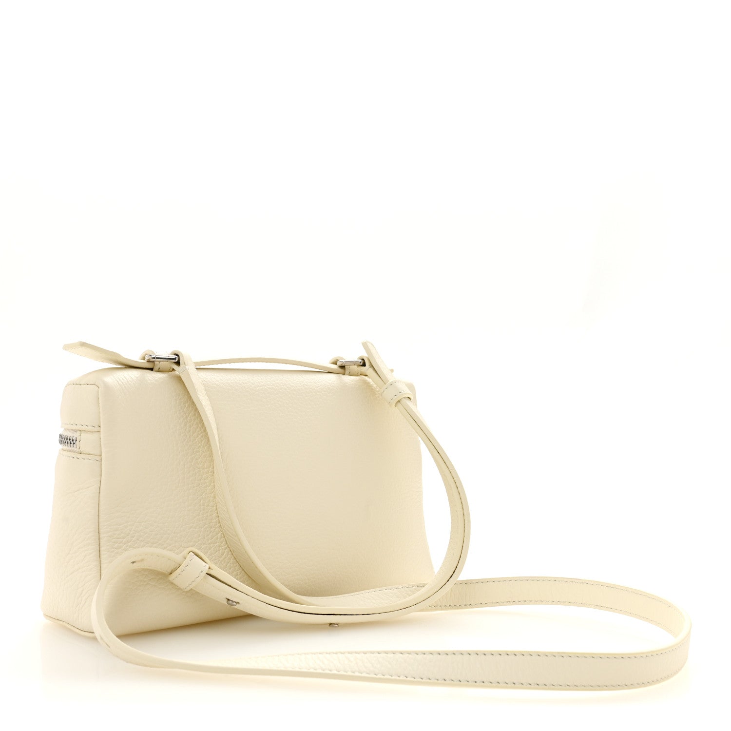 Grained Calfskin L19 Extra Pocket Pouch Whisper White — view 3