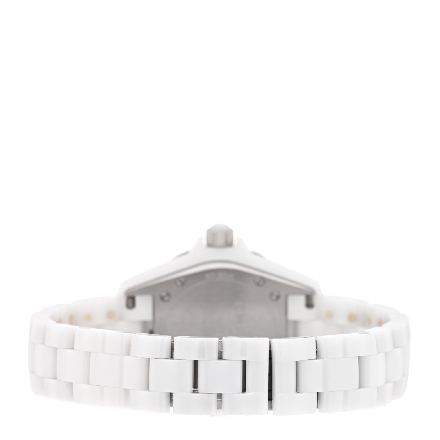 Stainless Steel Ceramic Diamond Pave Bezel 33mm J12 Quartz Watch White — view 3