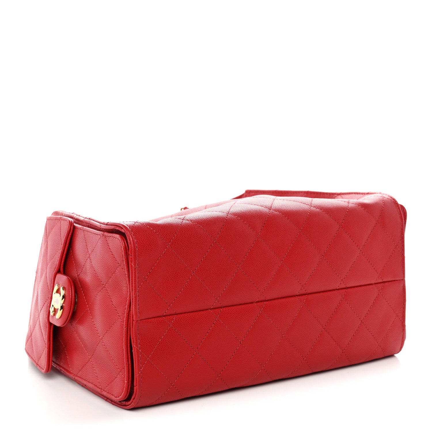 Caviar Quilted Small Chanel 25 Handbag Dark Red — view 4