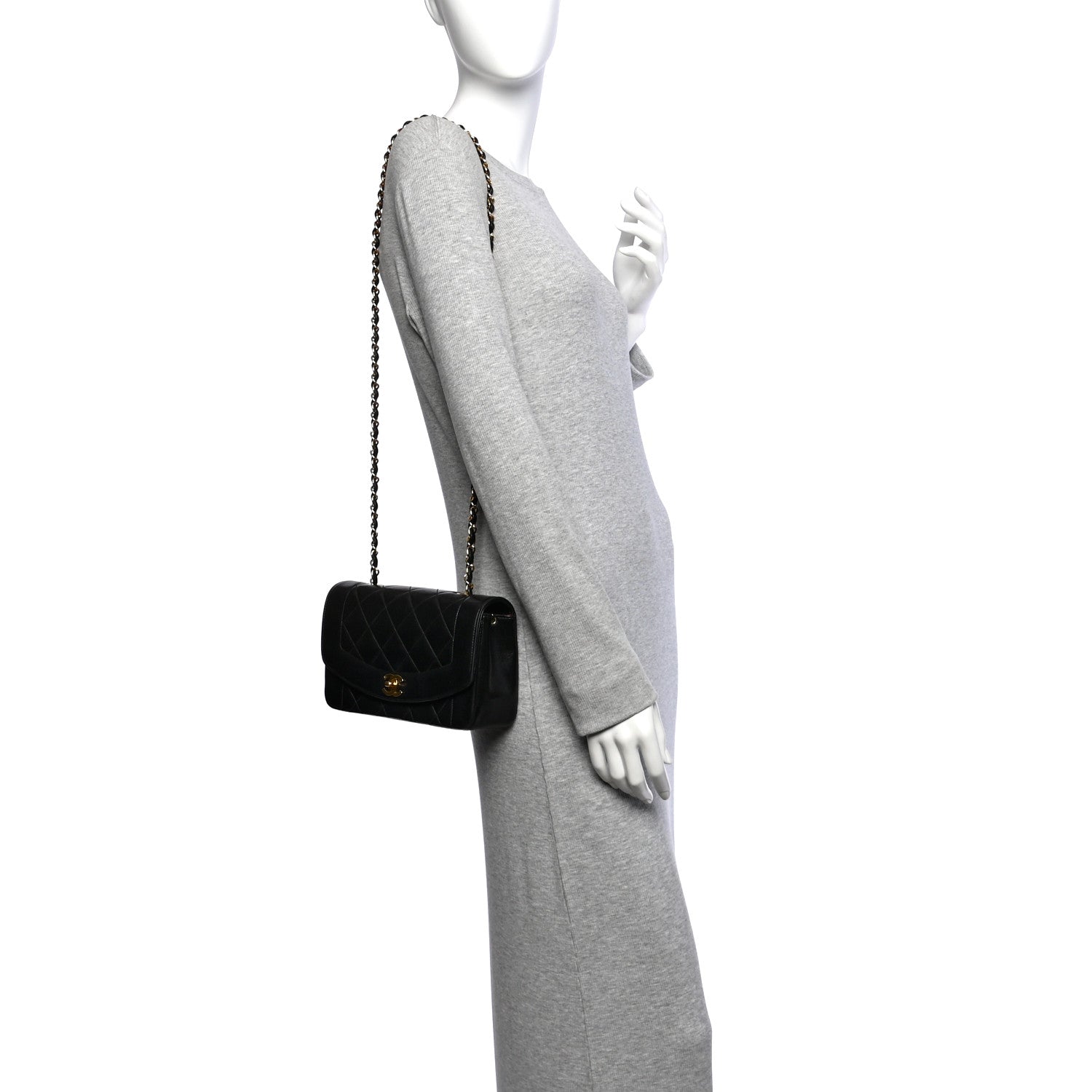 Lambskin Quilted Small Single Flap Black — view 2