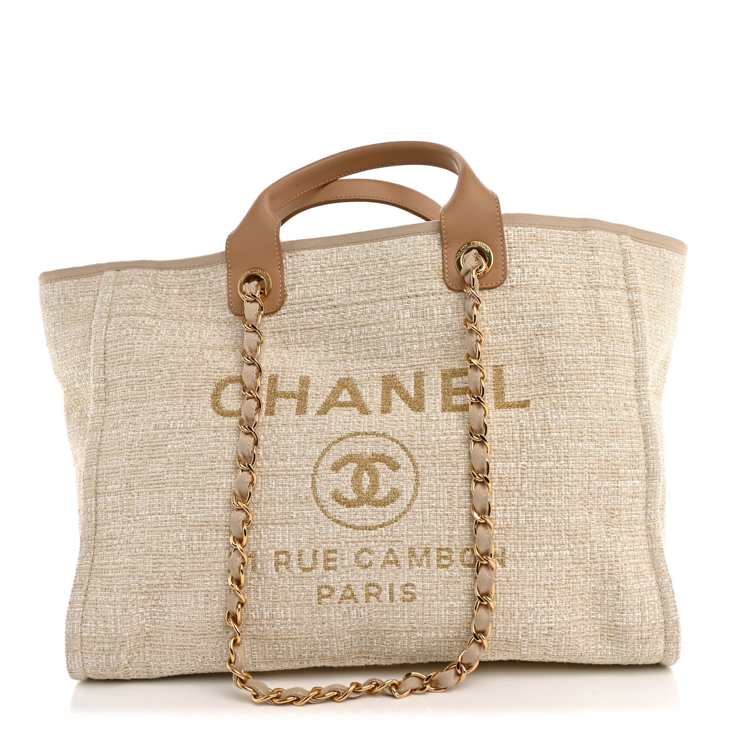 Canvas Medium Deauville Tote Light Beige