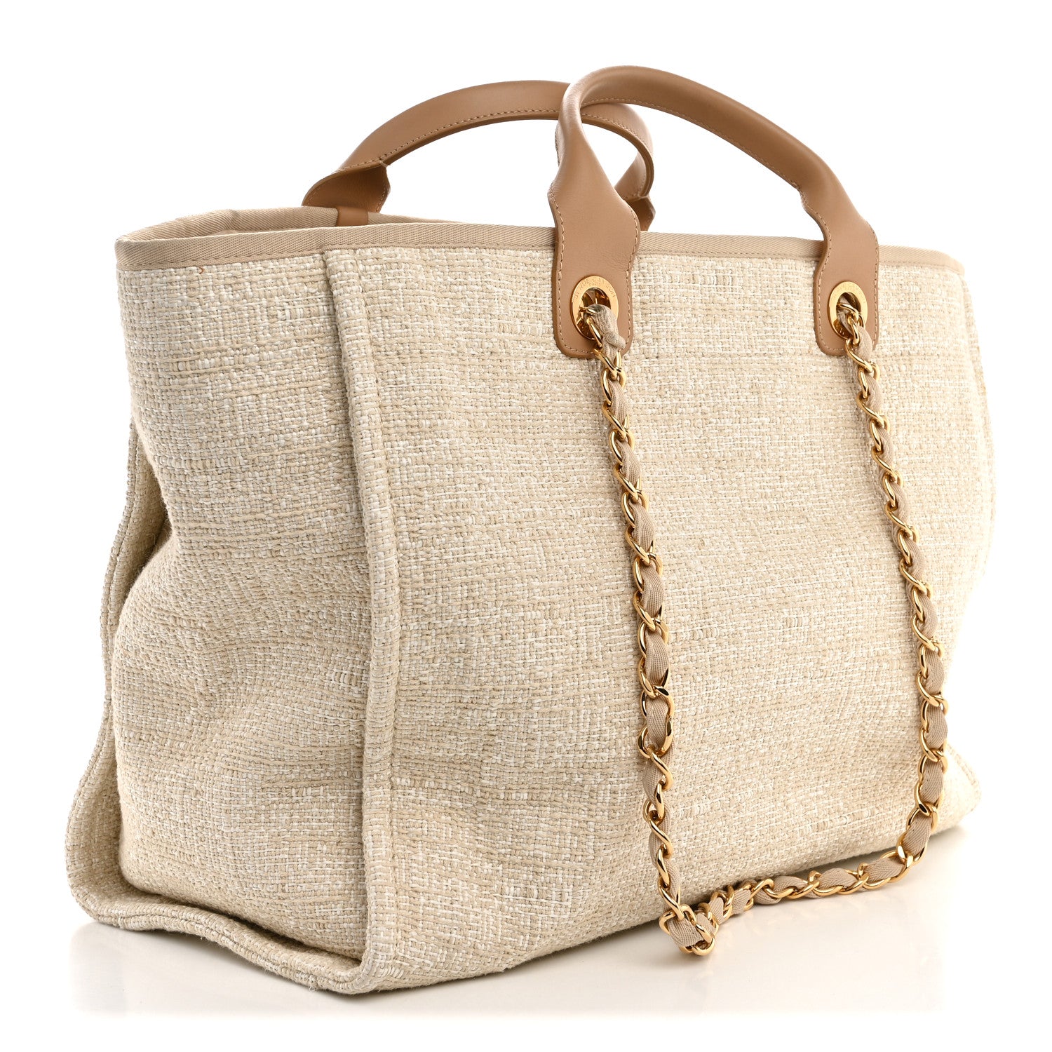Canvas Medium Deauville Tote Light Beige — view 3