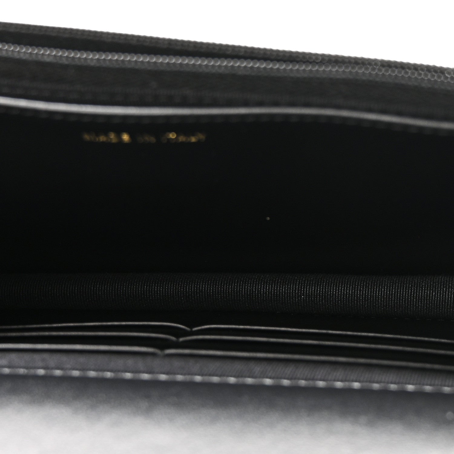 Caviar Quilted Bow Wallet On Chain WOC Black — view 5