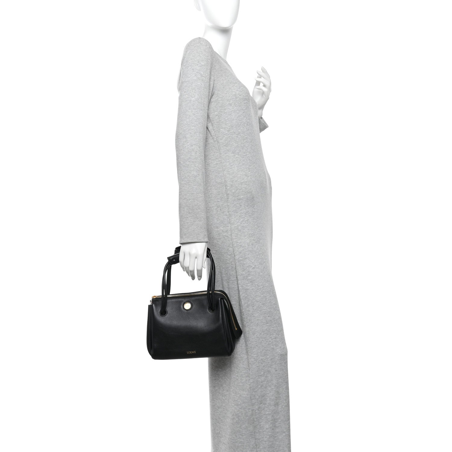Supple Calfskin Small Madrid Bag Black — view 2