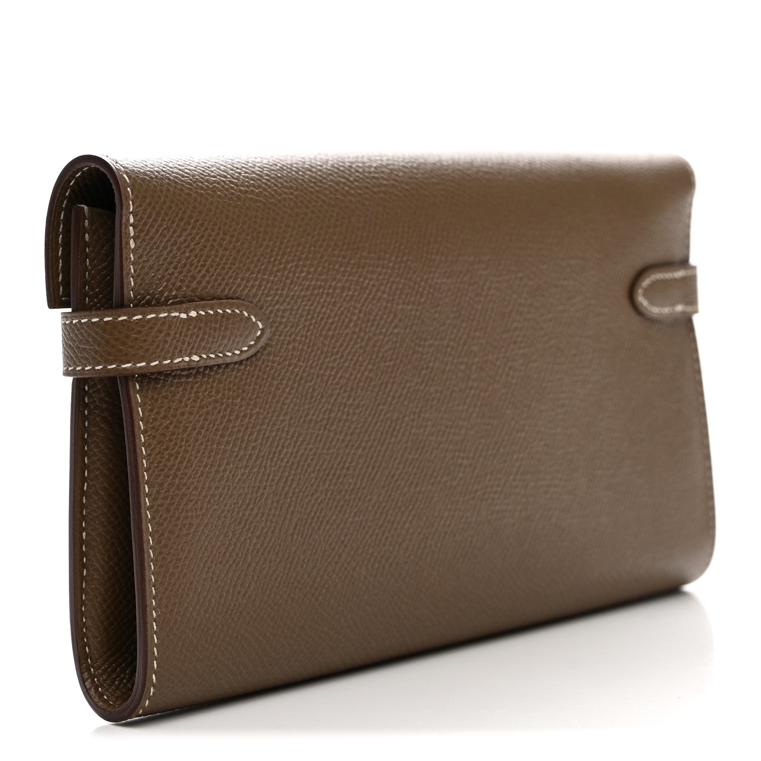 Epsom Kelly Longue Wallet Etoupe — view 3