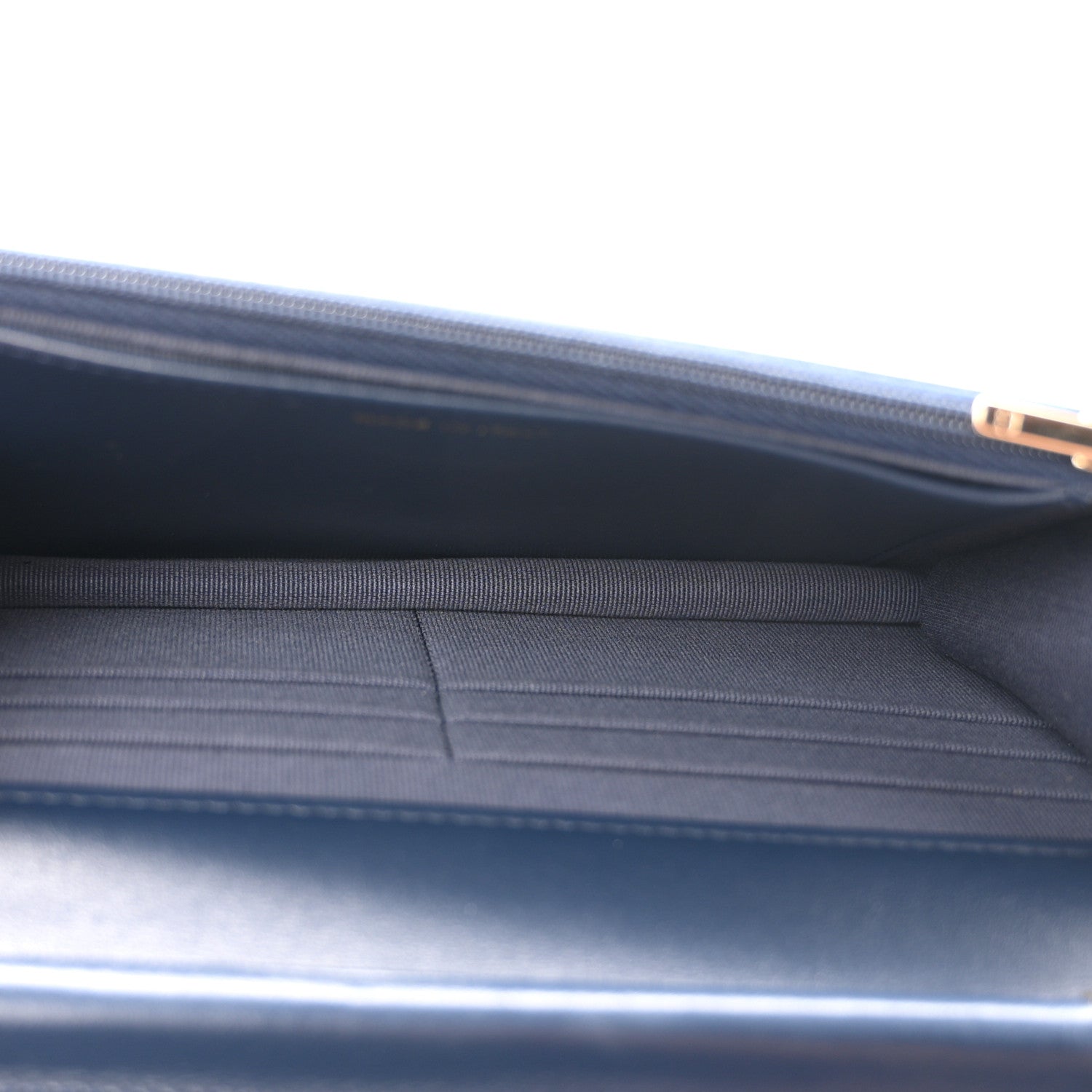 Denim Printed Wallet On Chain WOC Dark Blue — view 4
