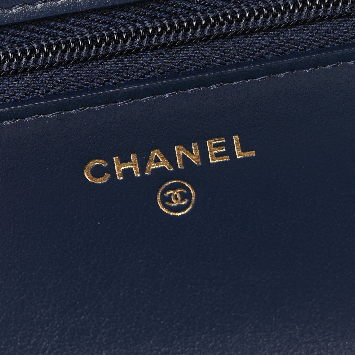 Denim Printed Wallet On Chain WOC Dark Blue — view 5