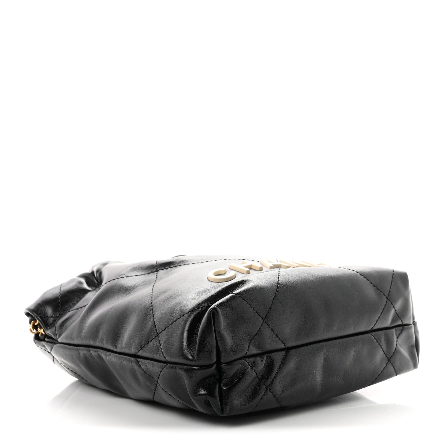 Shiny Calfskin Quilted Mini Chanel 22 Black — view 3